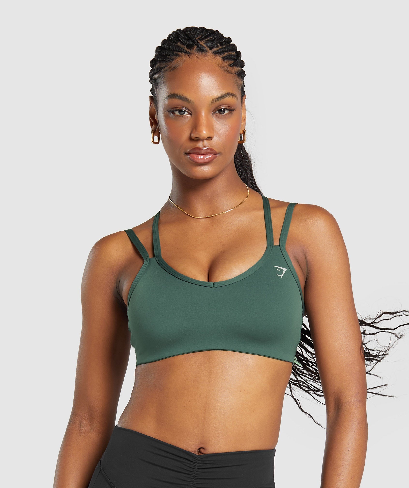 Strap Feature Sports Bra in Slate Teal - view 1