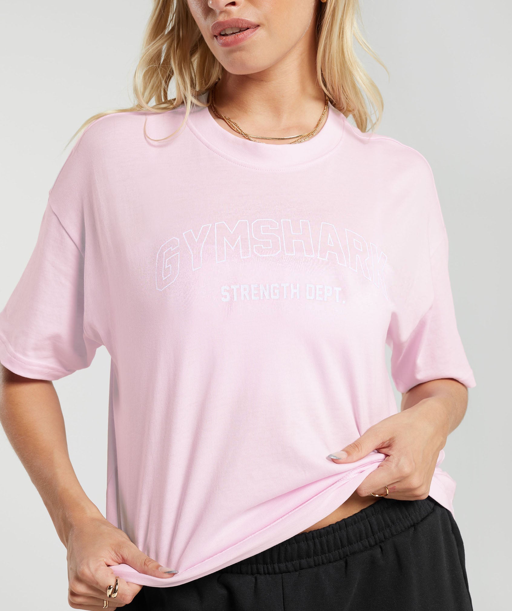 Strength Department  Oversized T-Shirt in Lemonade Pink - view 5