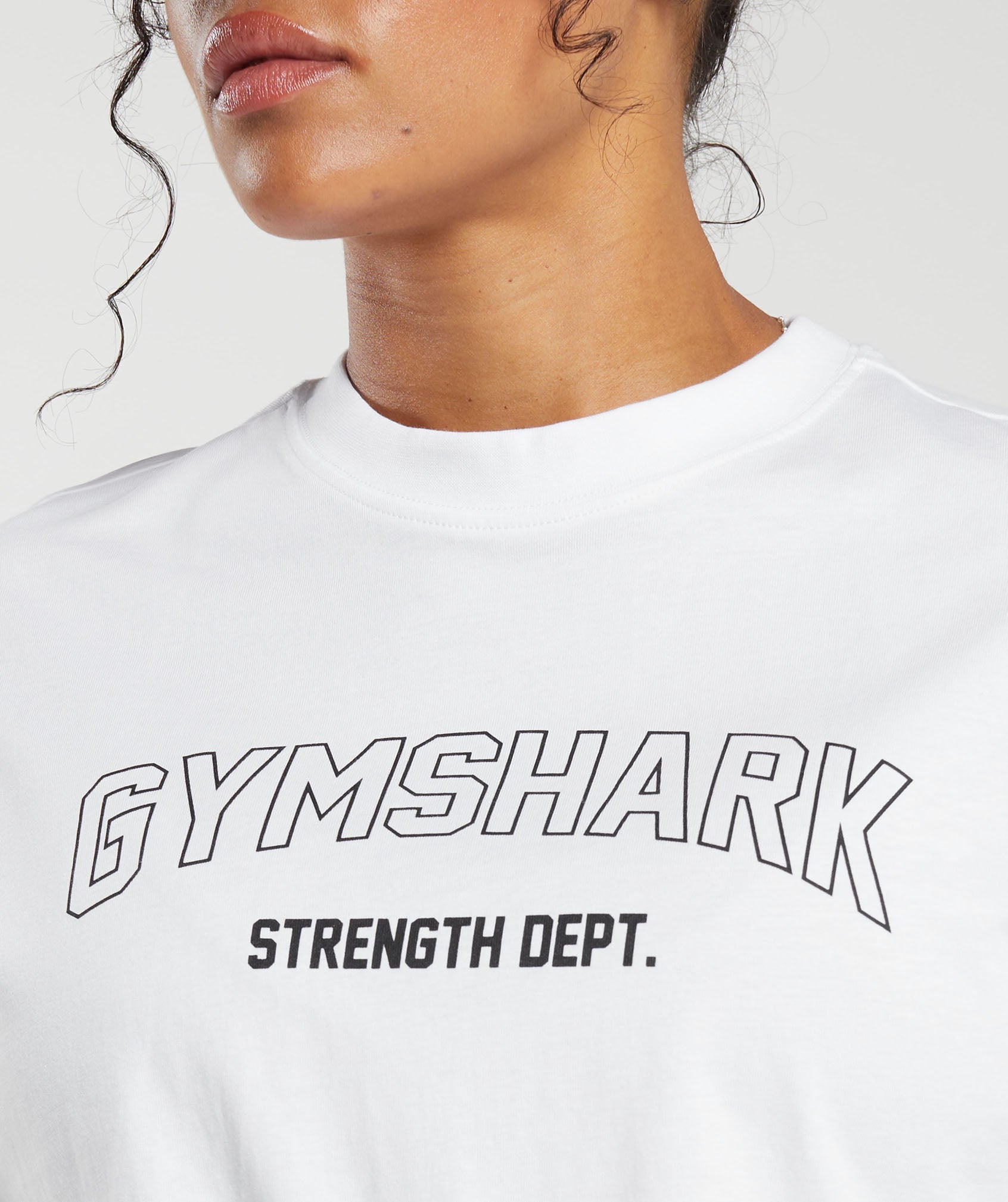 Strength Department Oversized T-Shirt in White - view 5