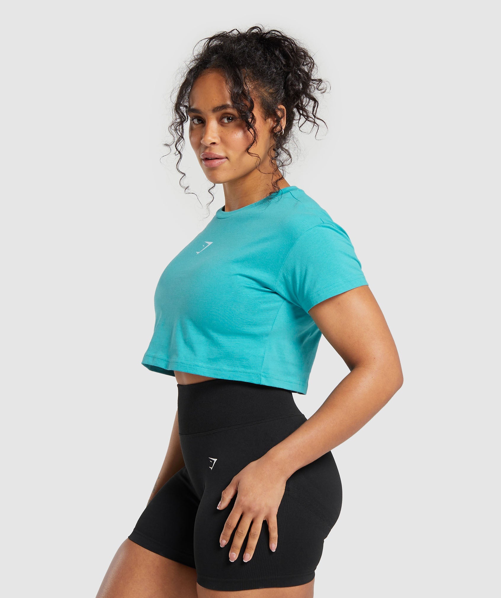 Strength & Conditioning Crop Top in Artificial Teal - view 3
