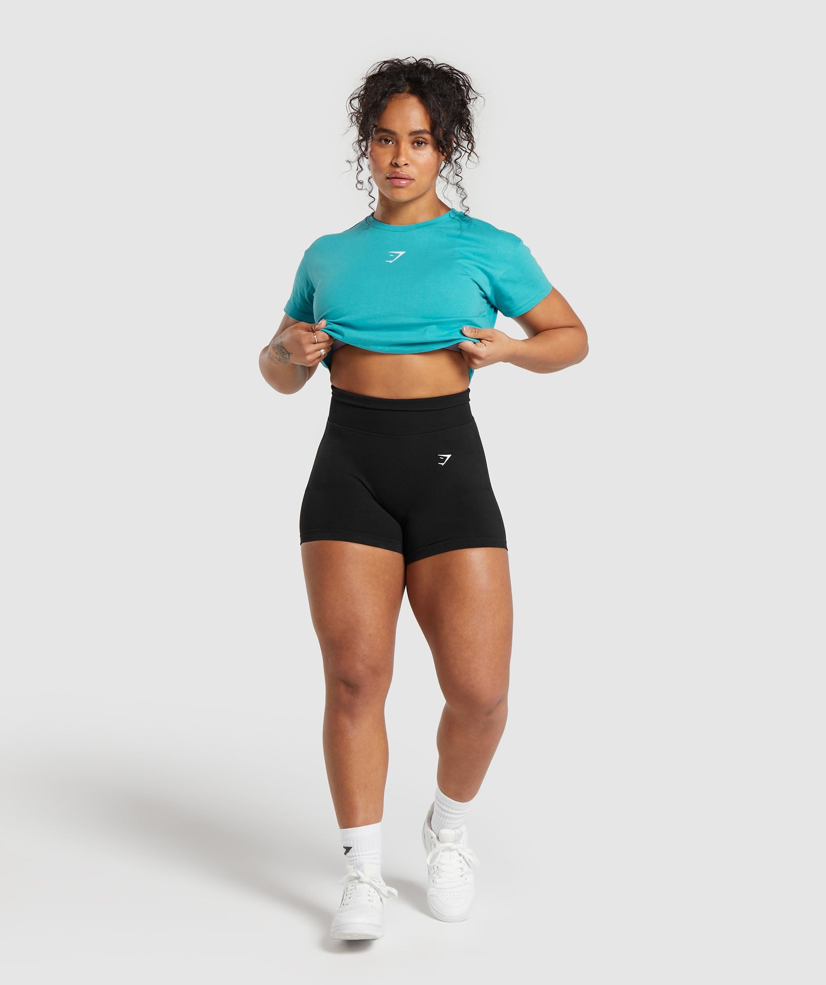Strength & Conditioning Crop Top in Artificial Teal - view 4
