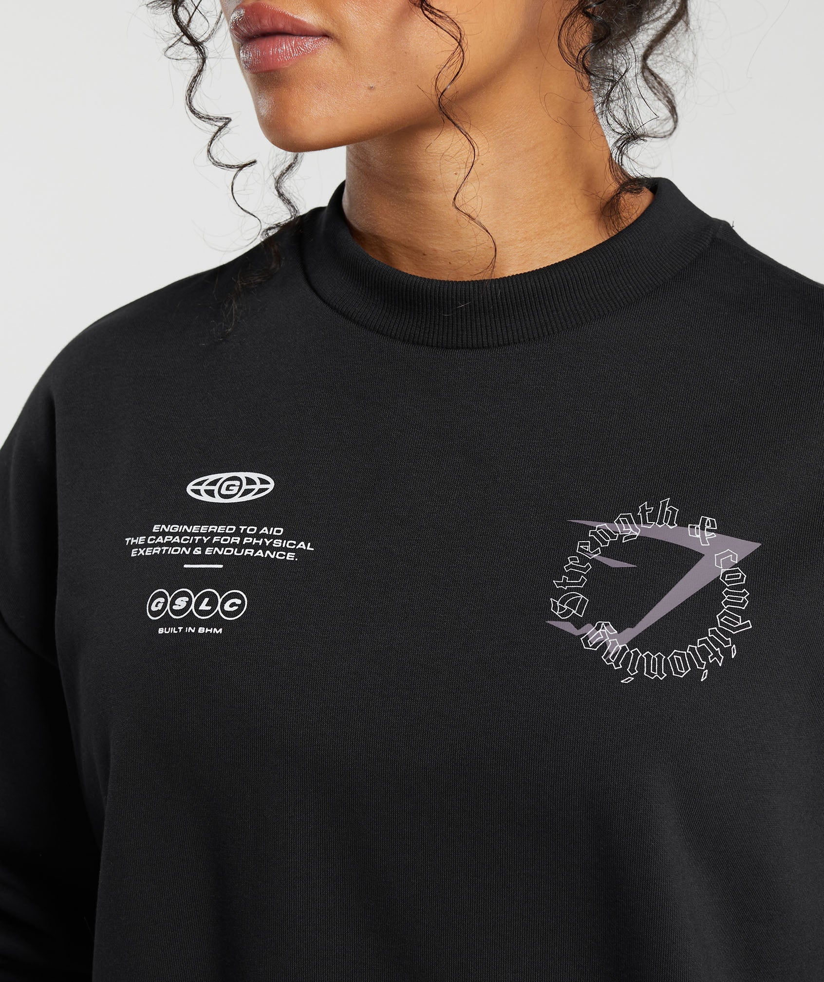 Strength & Conditioning Oversized Sweatshirt in Black - view 6