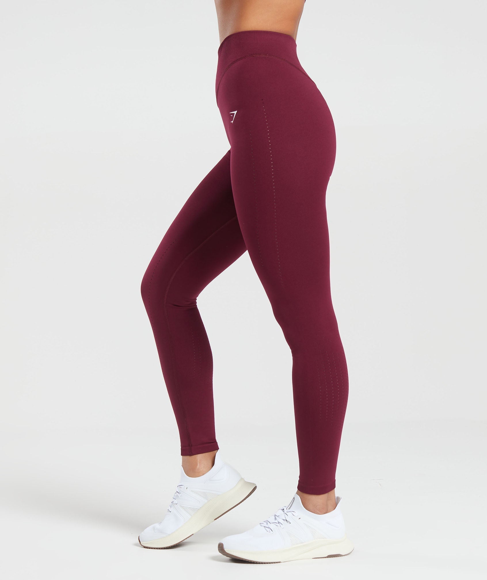 Sweat Seamless Leggings in Plum Pink - view 3