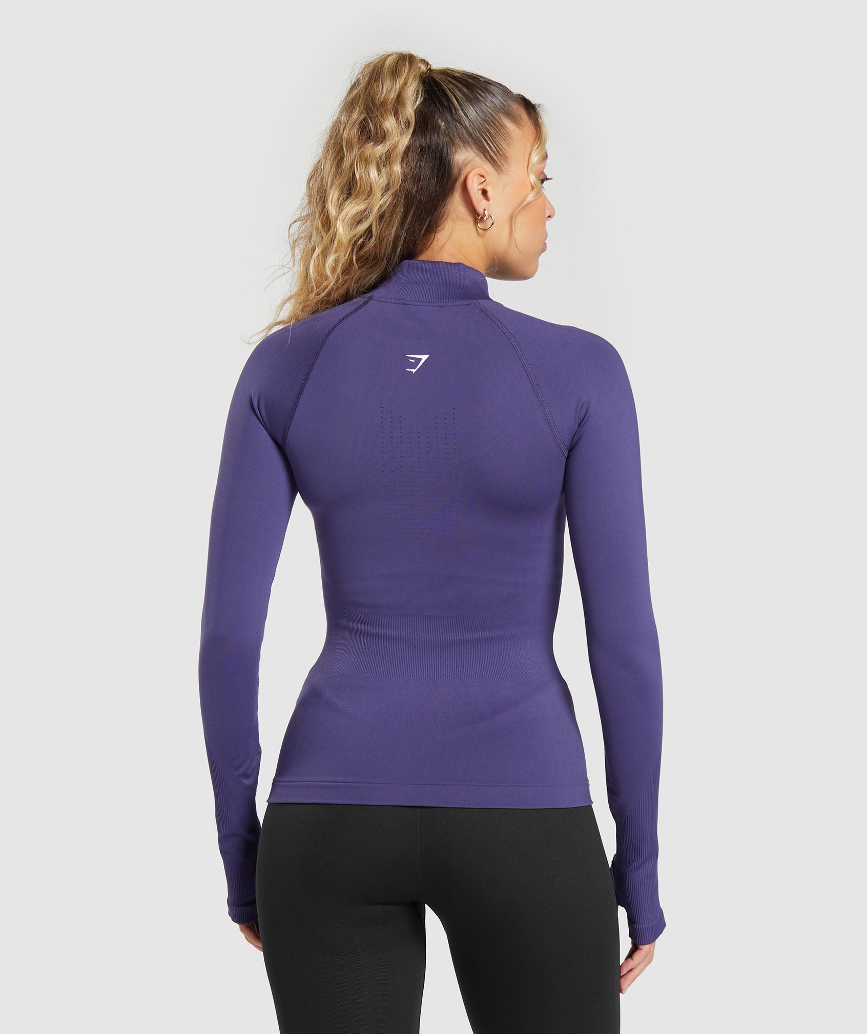 Sweat Seamless Zip Up Jacket in Galaxy Purple - view 2