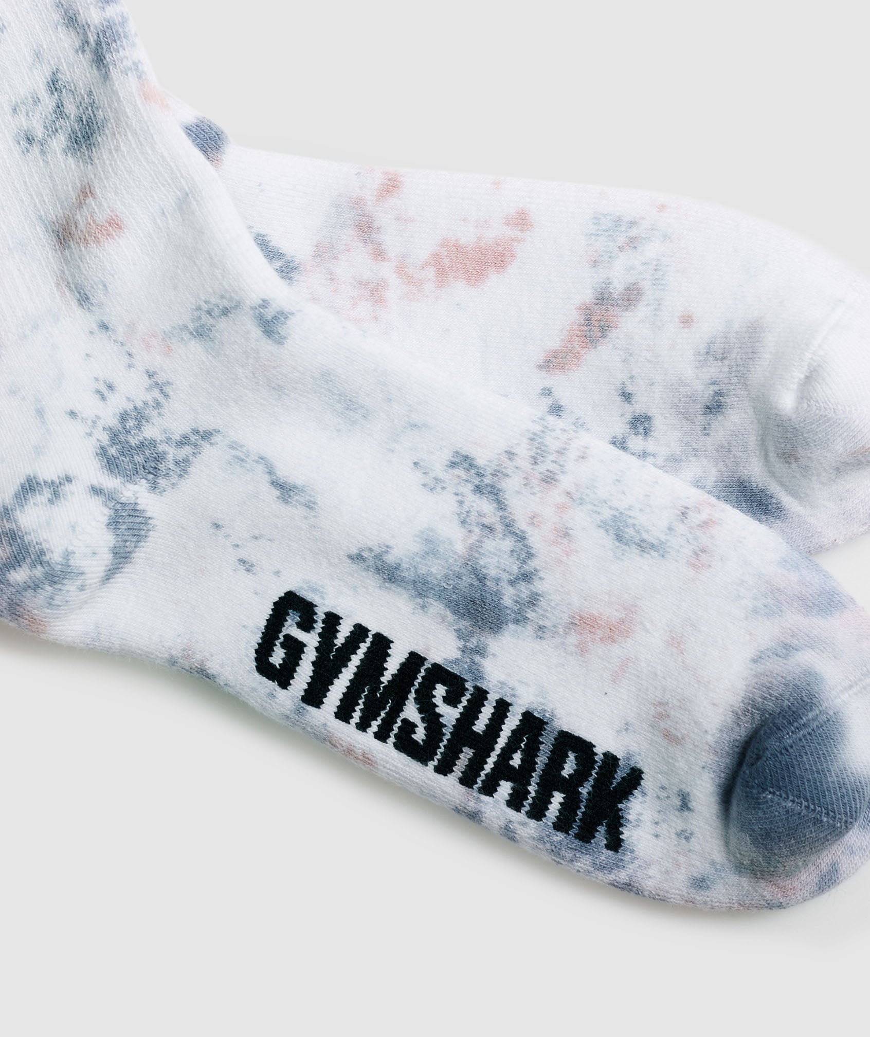 Colour Splash Crew Socks in White/Light Pink/Faded Blue/Silver Lilac - view 2