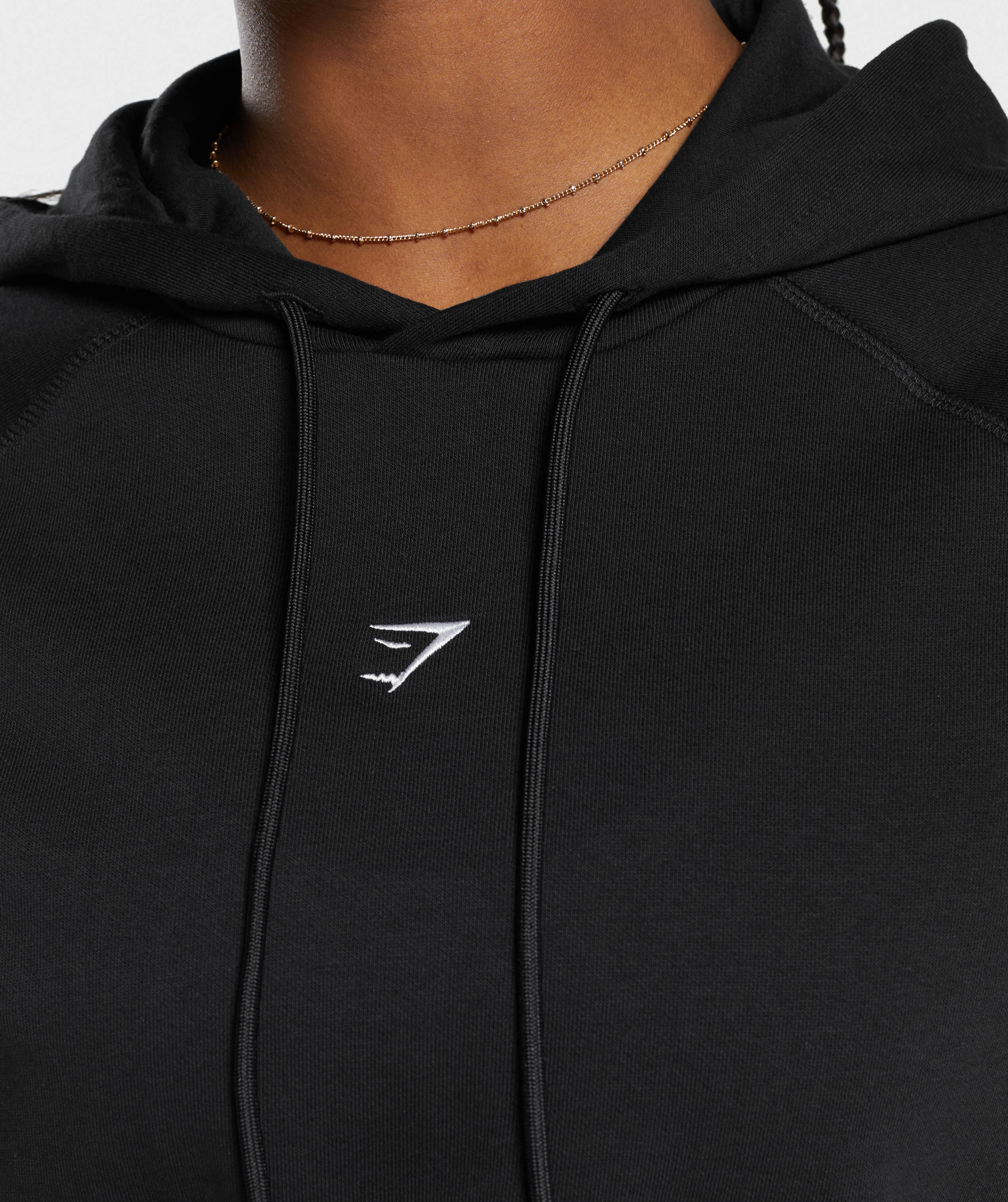 Training Fleece Cropped Hoodie in Black - view 5