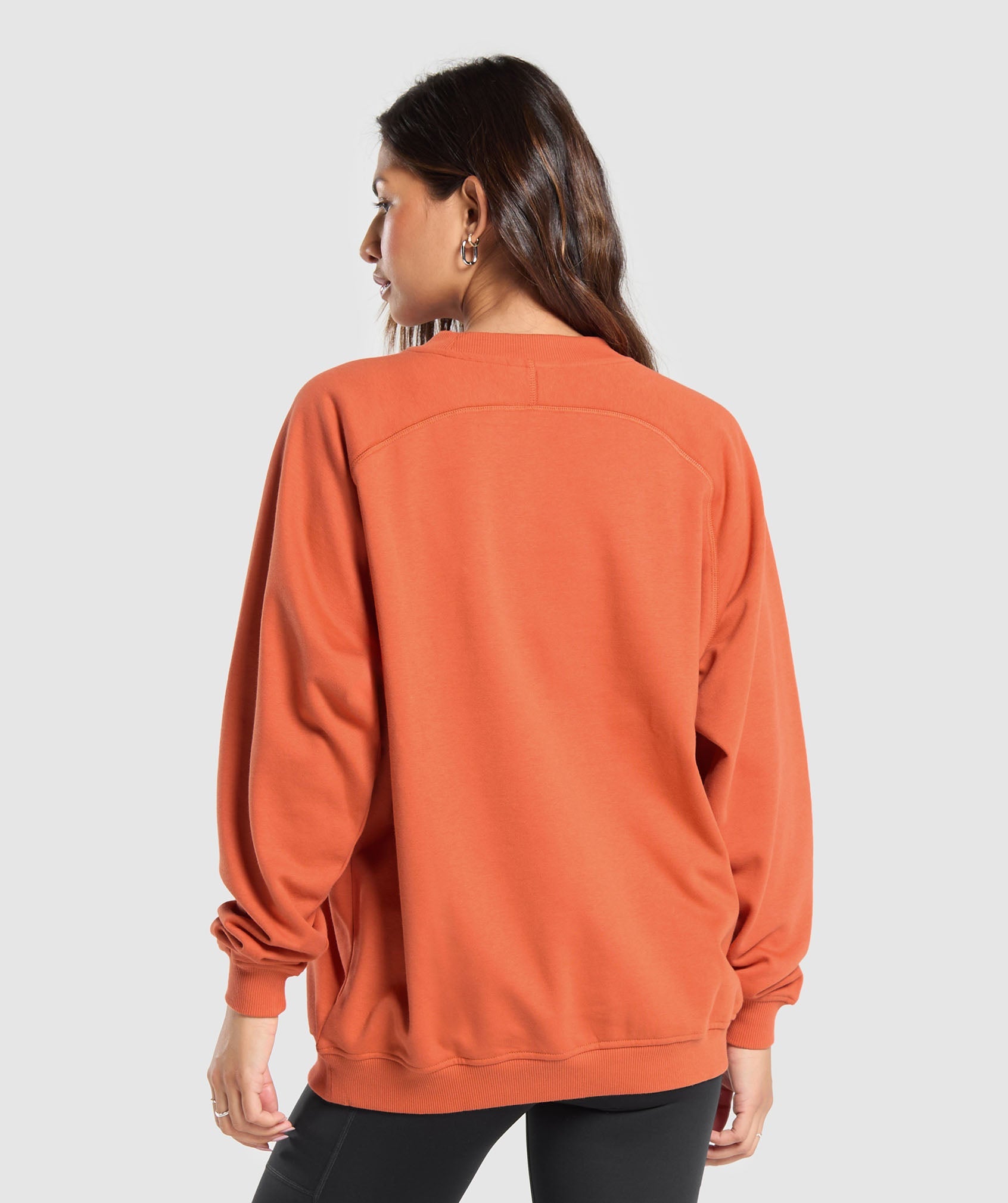 Training Oversized Fleece Sweatshirt in Muted Orange - view 2