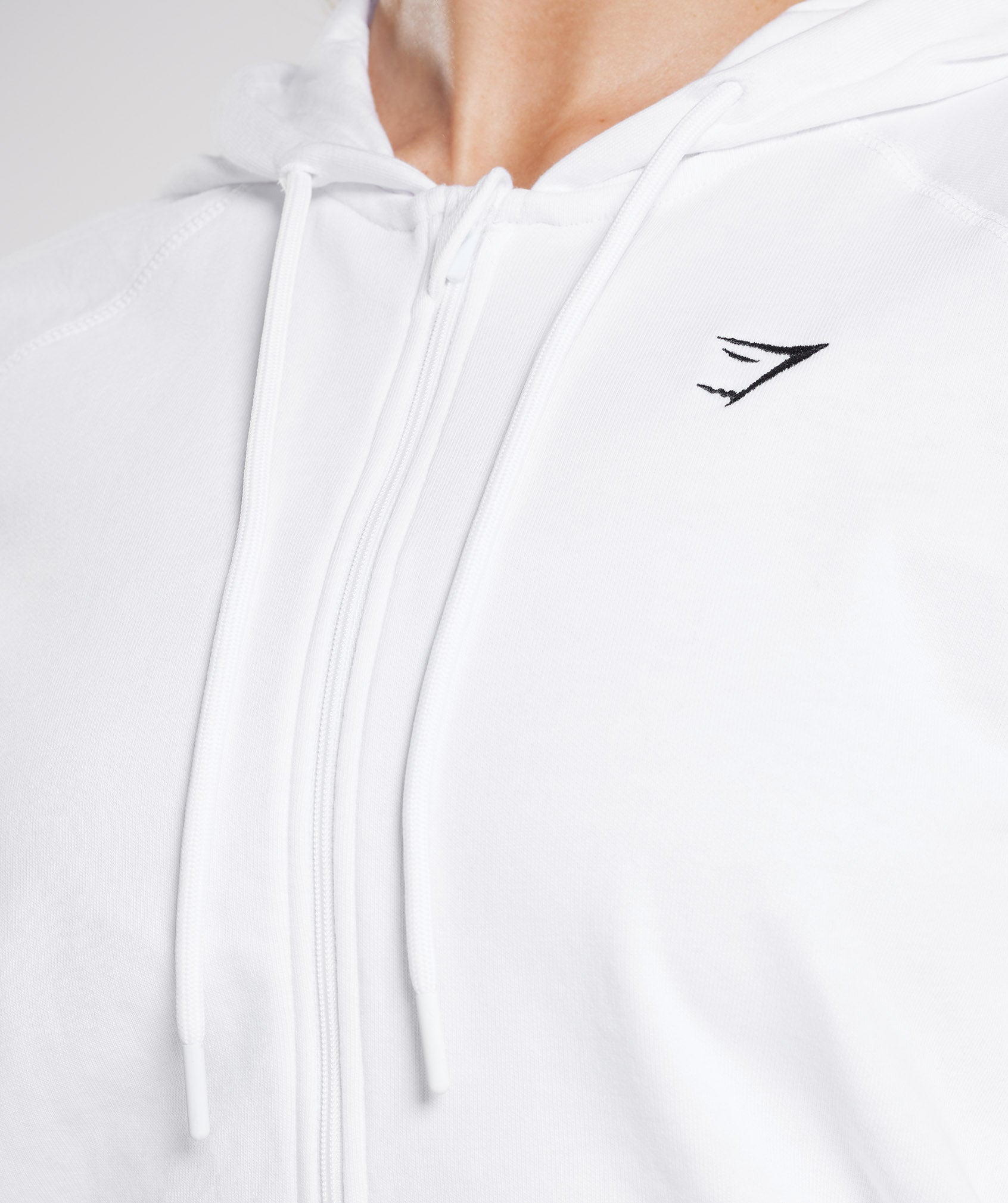 Training Zip Hoodie in White