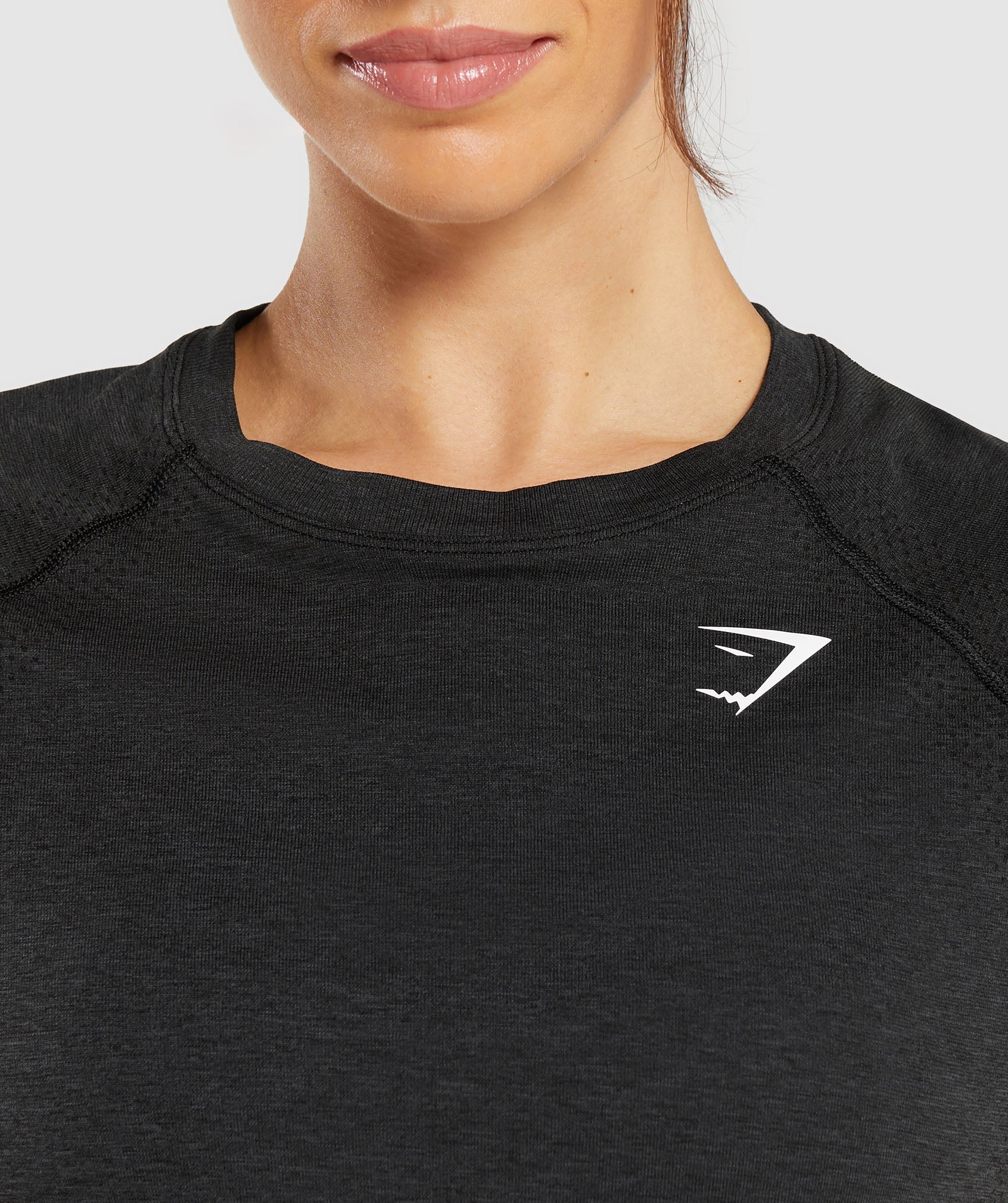 Vital Seamless 2.0 Light T-Shirt in Black Marl