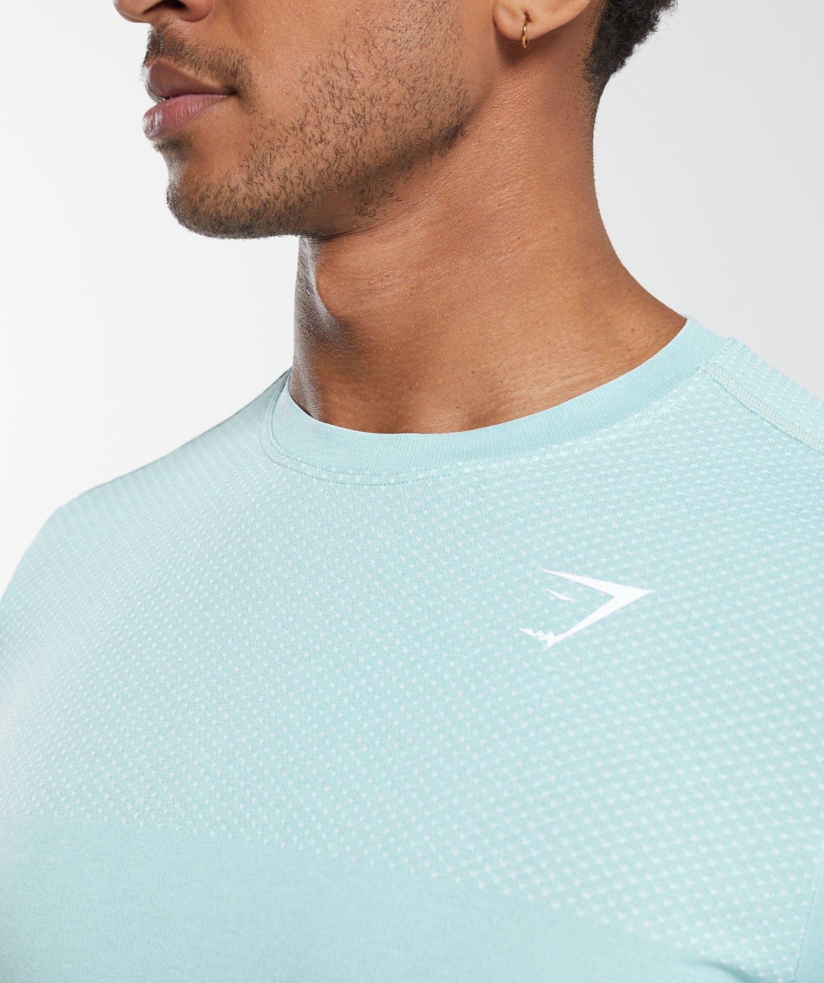 Vital Seamless T-Shirt in Lagoon Green/White Marl - view 5