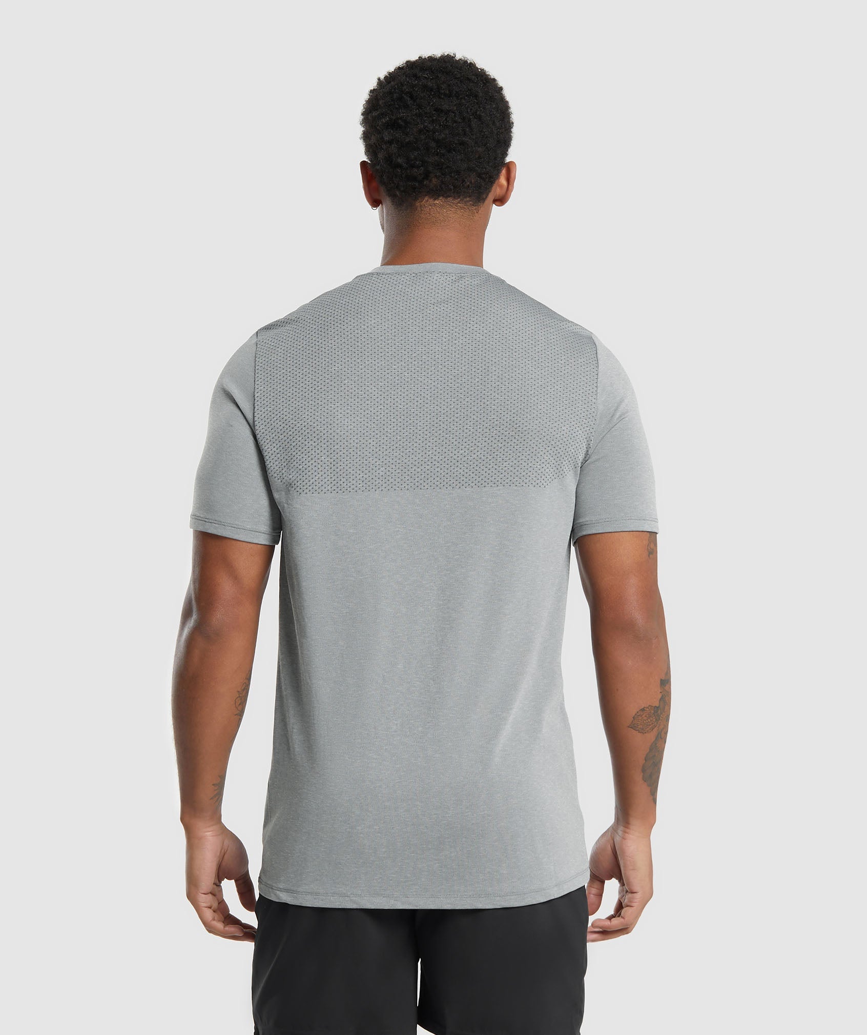 Vital Seamless T-Shirt in Light Grey/Black Marl - view 2