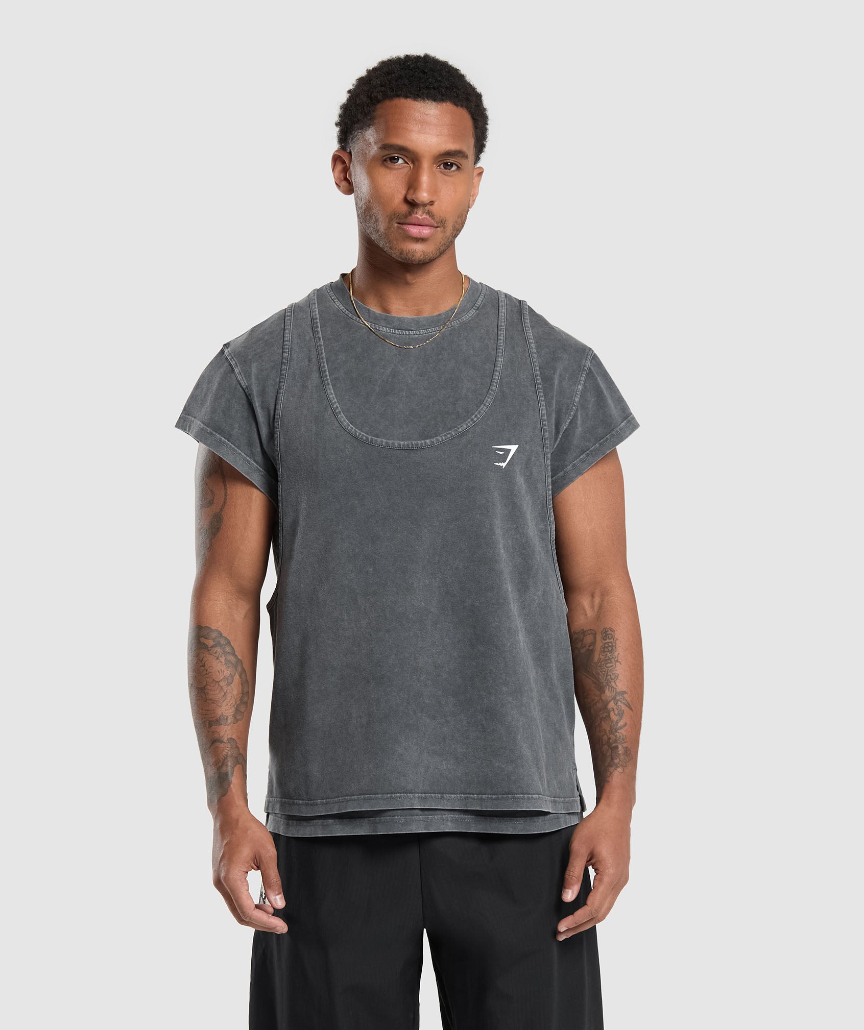 Washed Double Layer T-Shirt