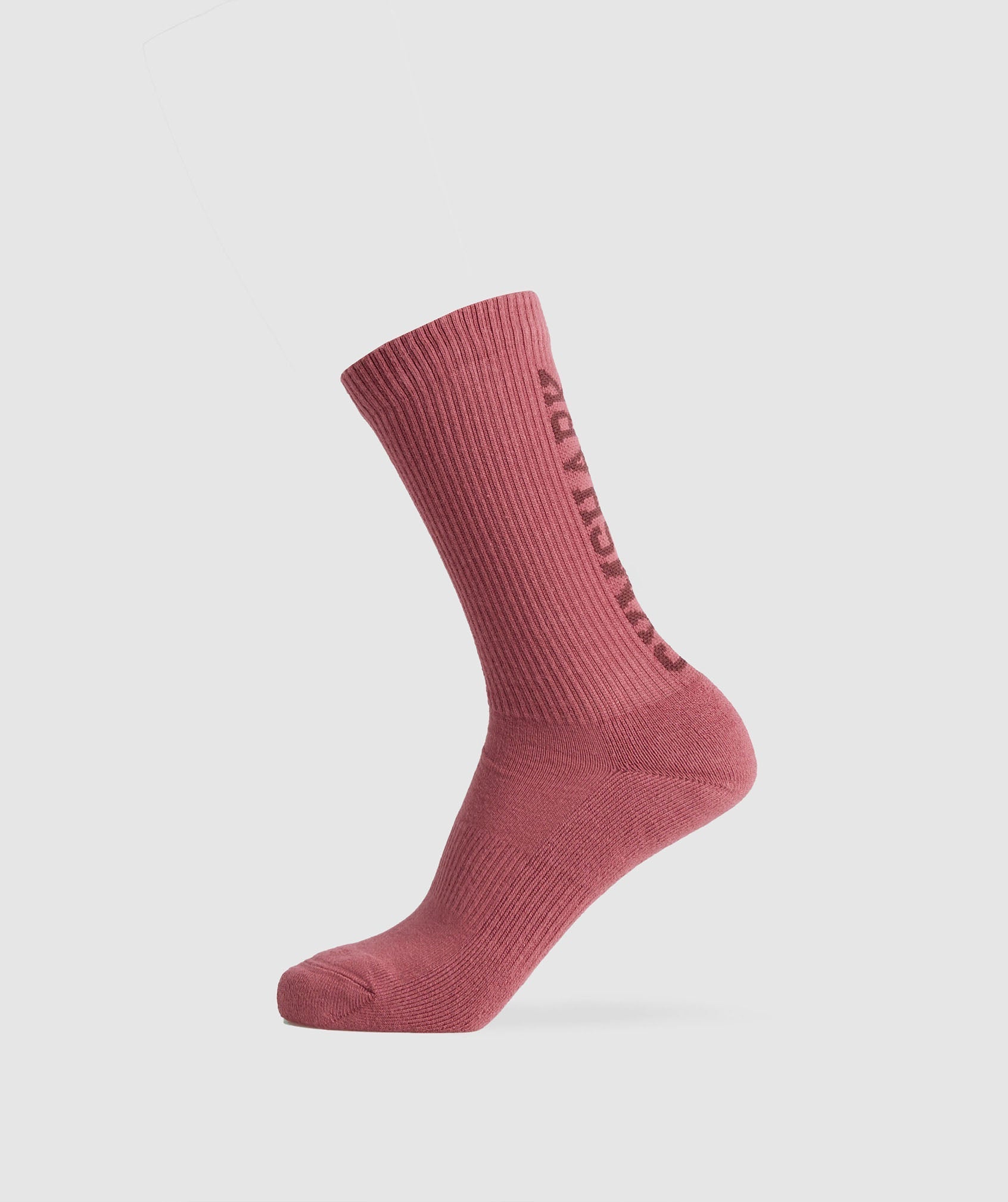 Wordmark Crew Socks in Soft Berry - view 1