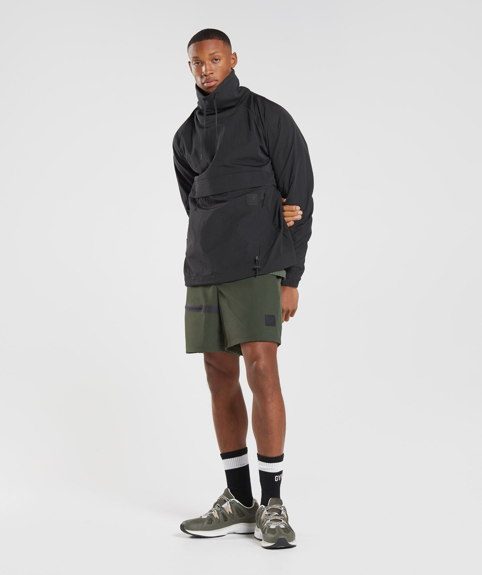 Retake Woven 7" Shorts in Moss Olive - view 4