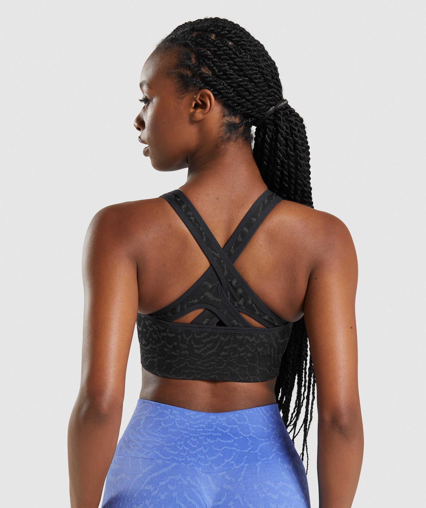 Adapt Animal Seamless Sports Bra in Hybrid | Black - view 3