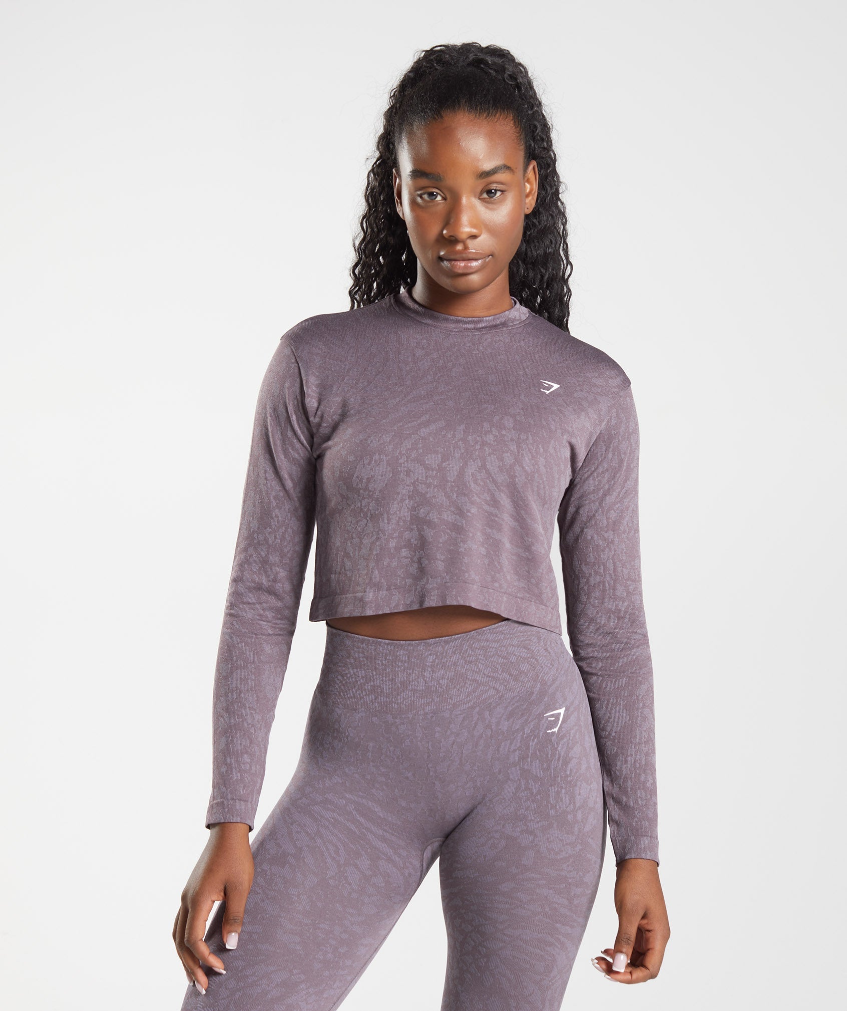 Gymshark Monogram Mesh Long Sleeve Top - Onyx Grey