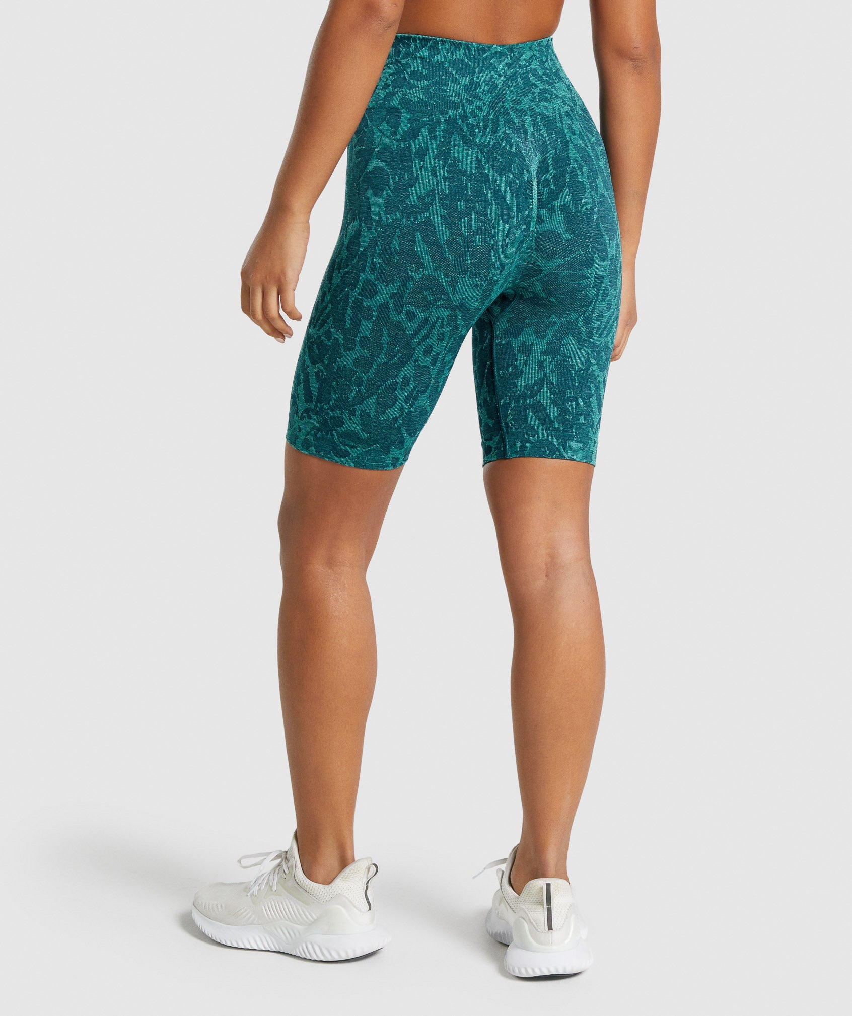 Adapt Animal Seamless Cycling Shorts in Butterfly | Teal - view 3