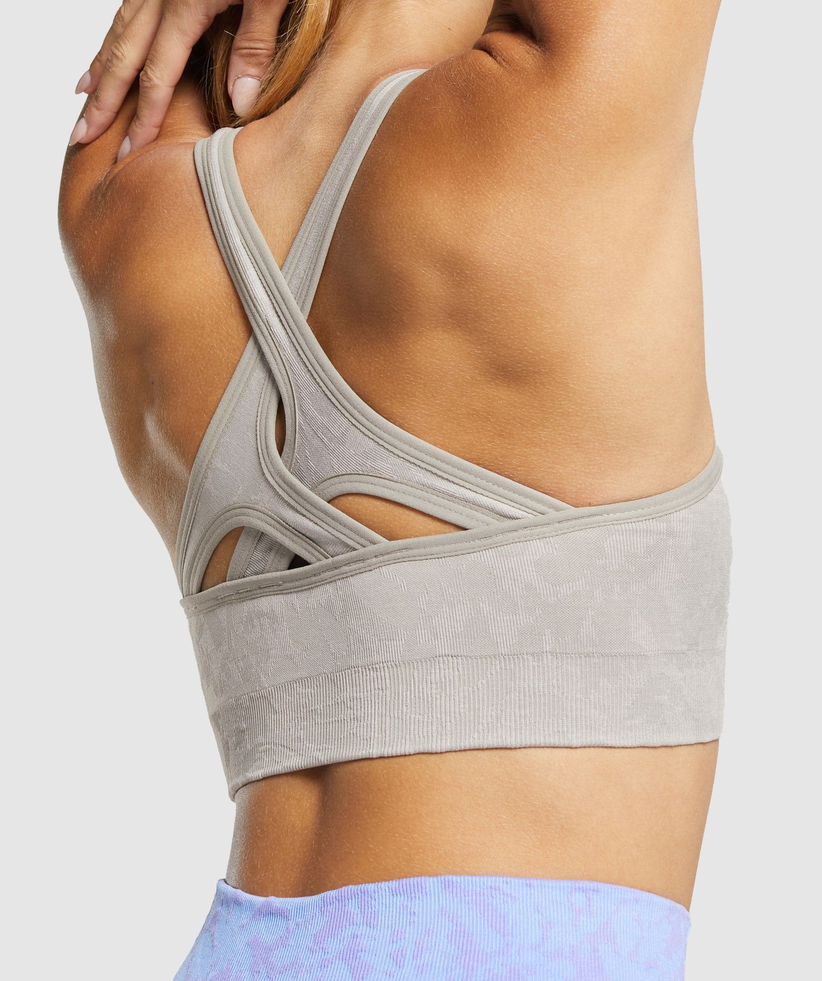 Adapt Animal Seamless Sports Bra in Butterfly | Grey - view 5