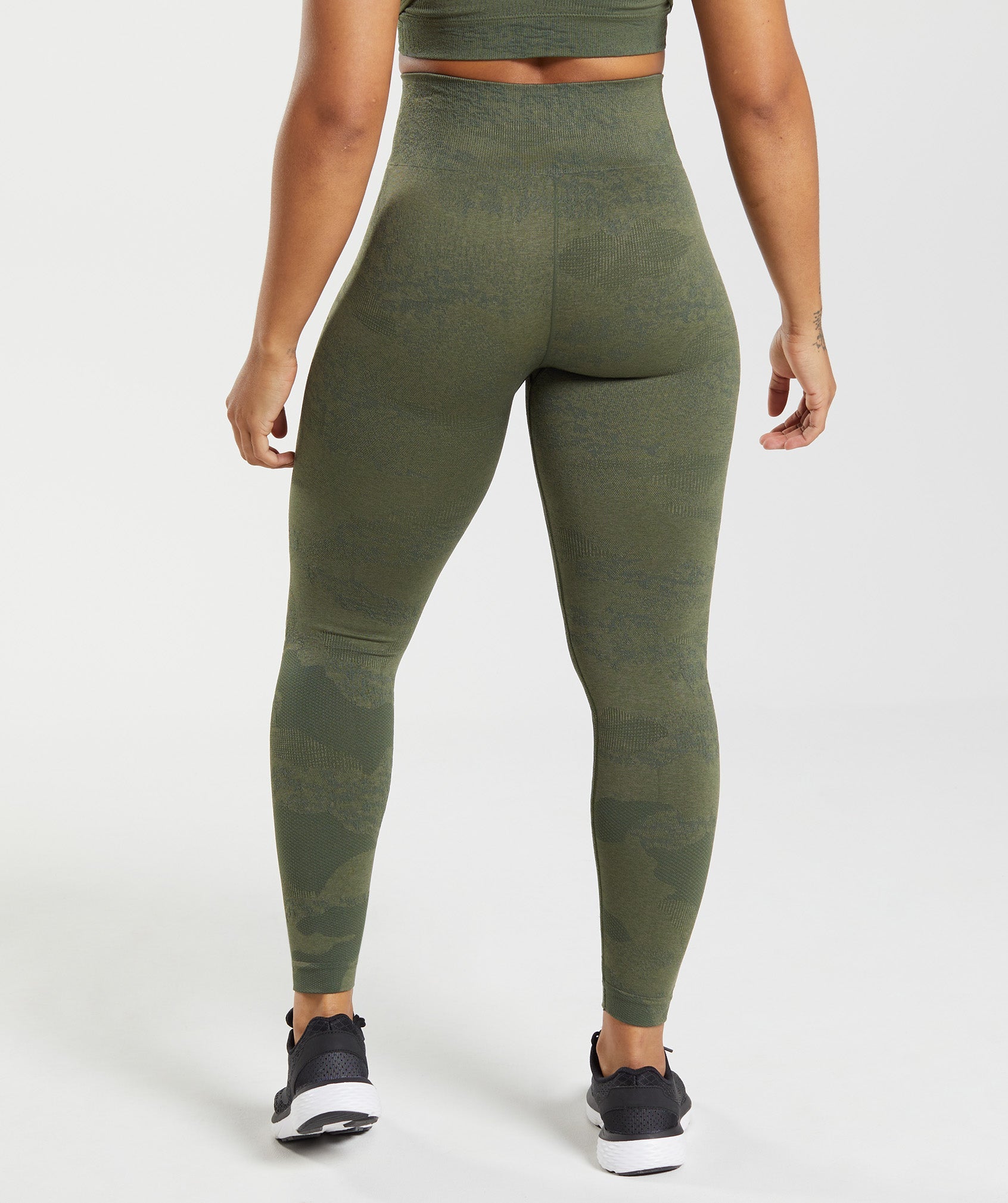 Adapt Camo Seamless Leggings in Moss Olive/Core Olive - view 2