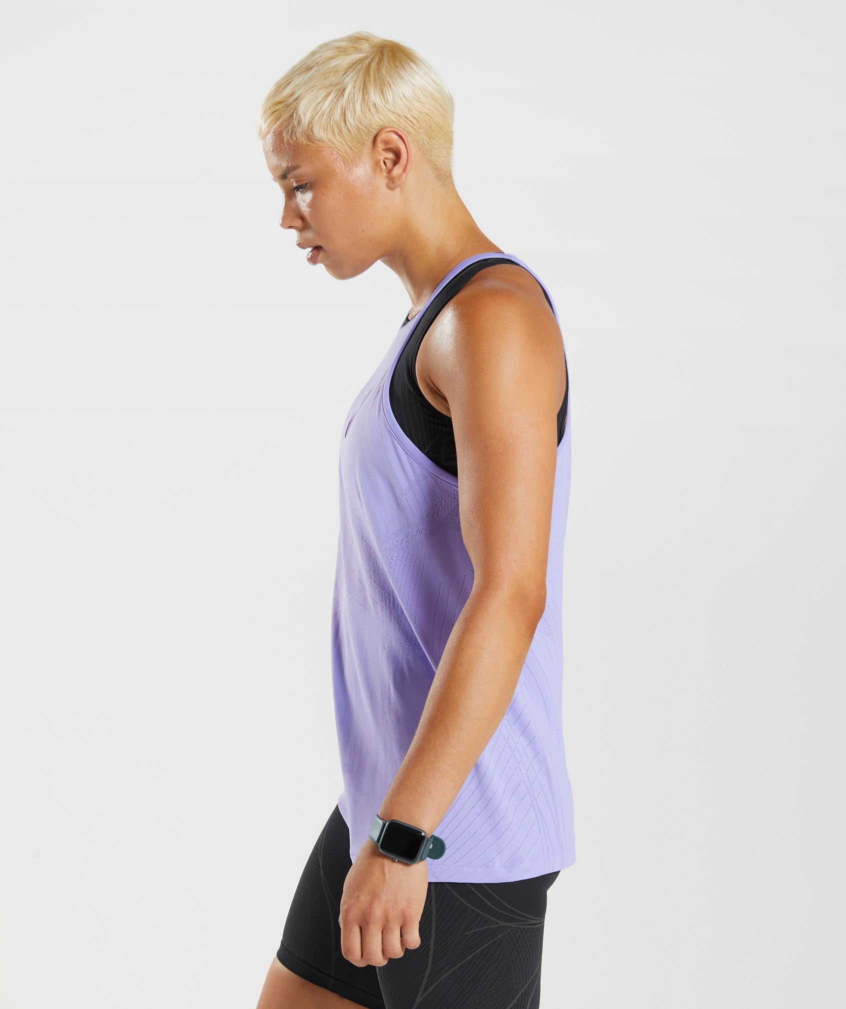 Apex Seamless Tank in Dusted Violet/Digital Violet