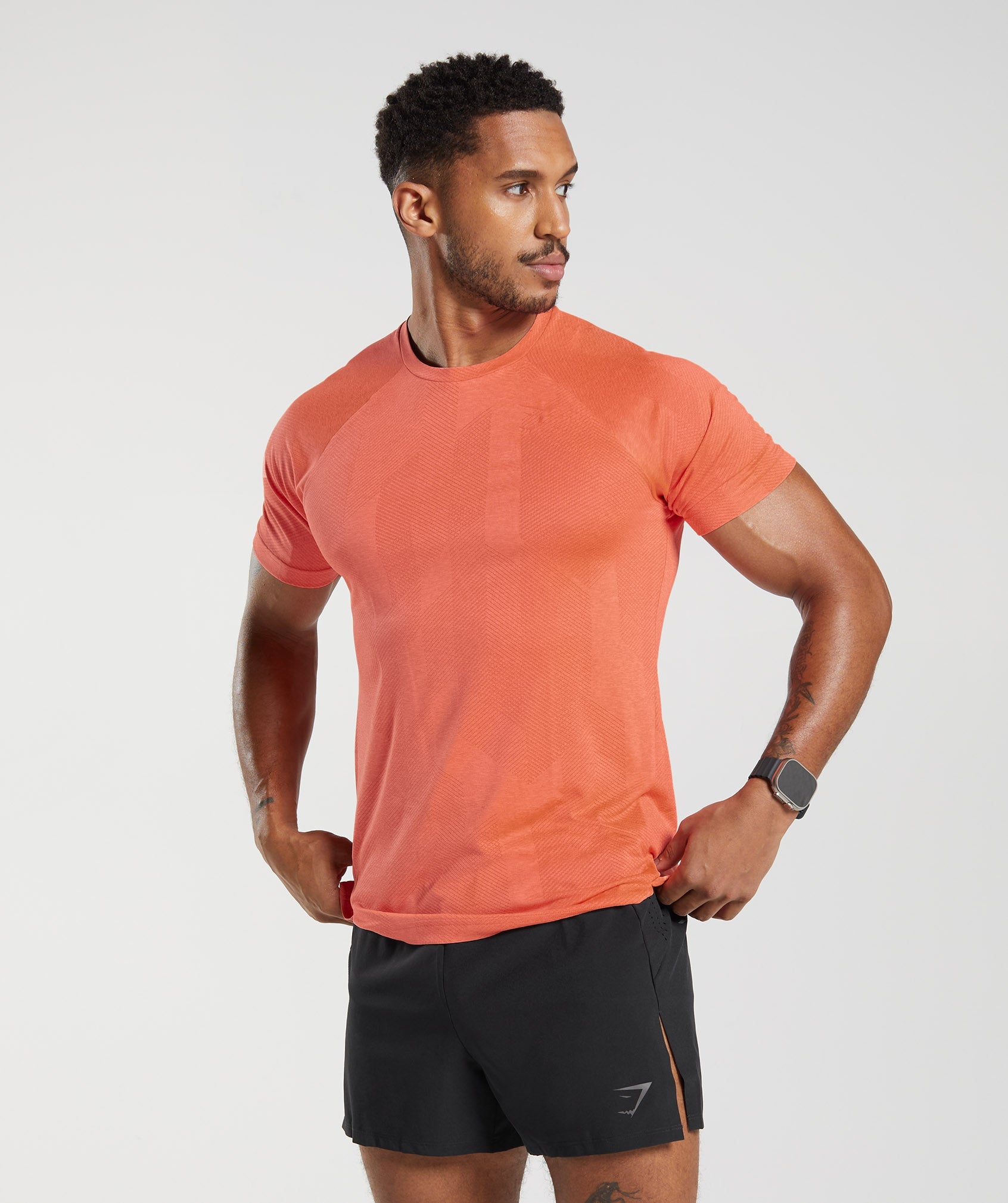 Apex T-Shirt in Solstice Orange/Fluo Peach