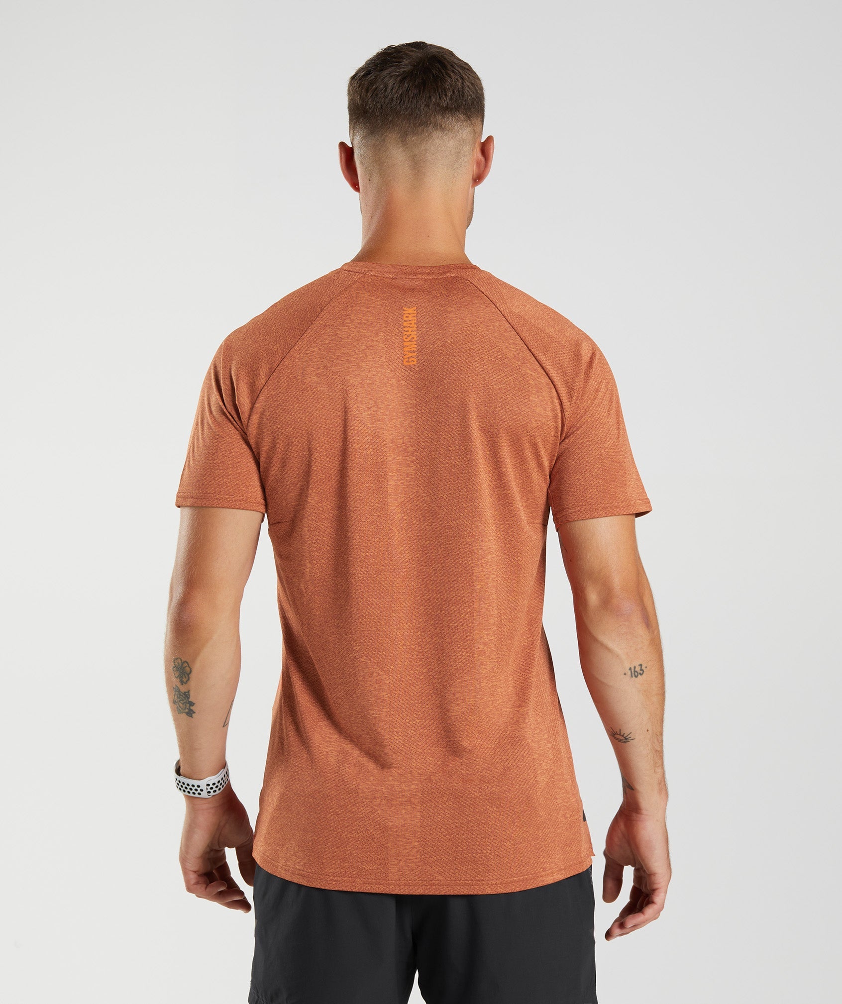 Apex T-Shirt in Mahogany Brown/Zesty Orange - view 2