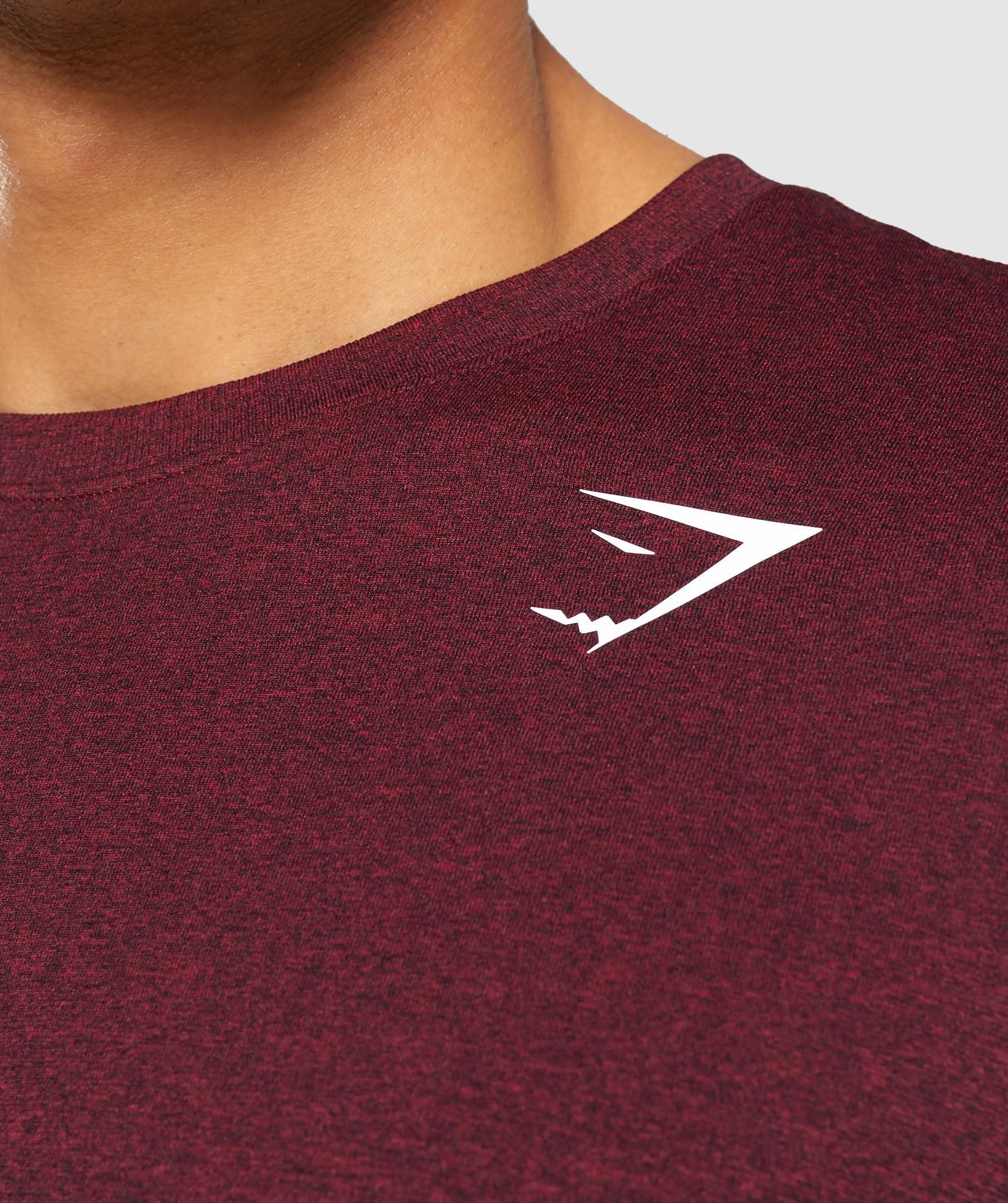Arrival Seamless Long Sleeve T-Shirt in Burgundy Red Marl - view 6