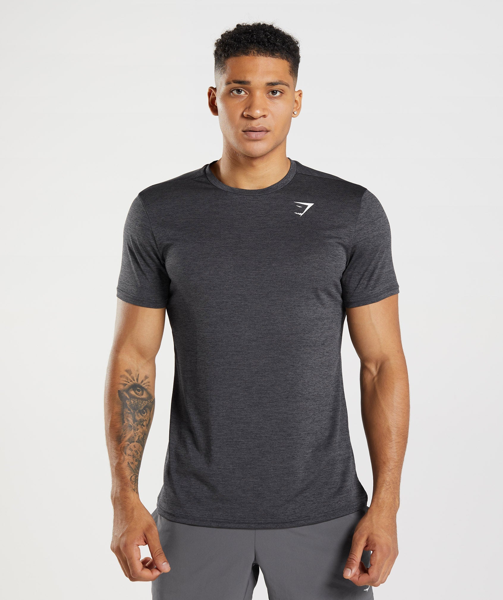 Arrival Marl T-Shirt in Black/Onyx Grey Marl - view 1