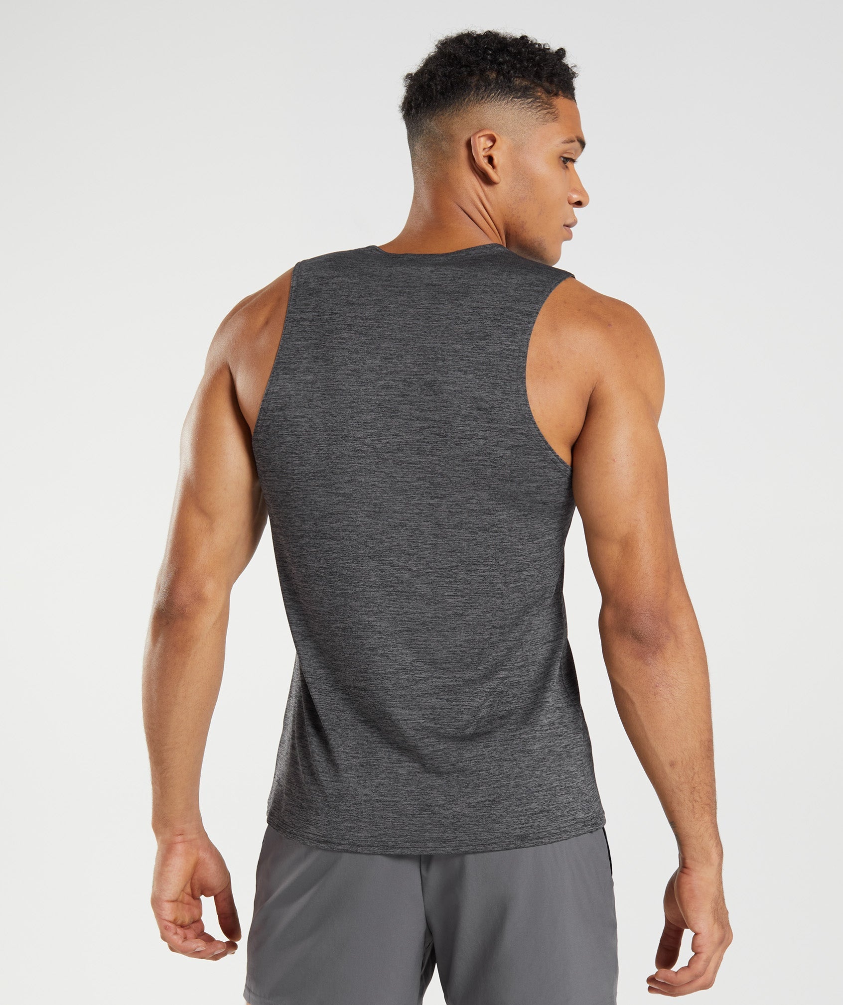 Arrival Slim Marl Tank in Black/Silhouette Grey Marl - view 2