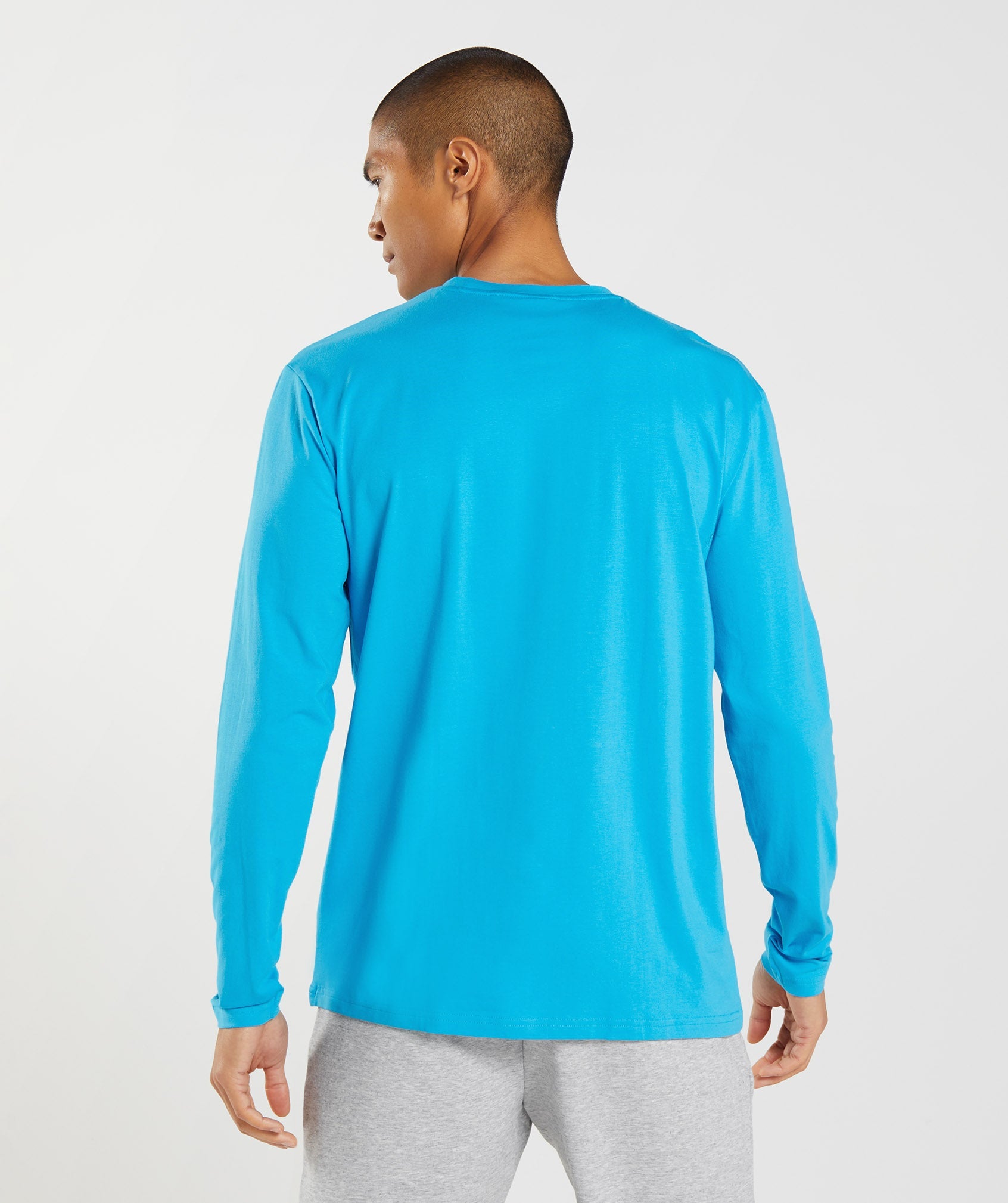 Block Long Sleeve T-Shirt in Shark Blue - view 2