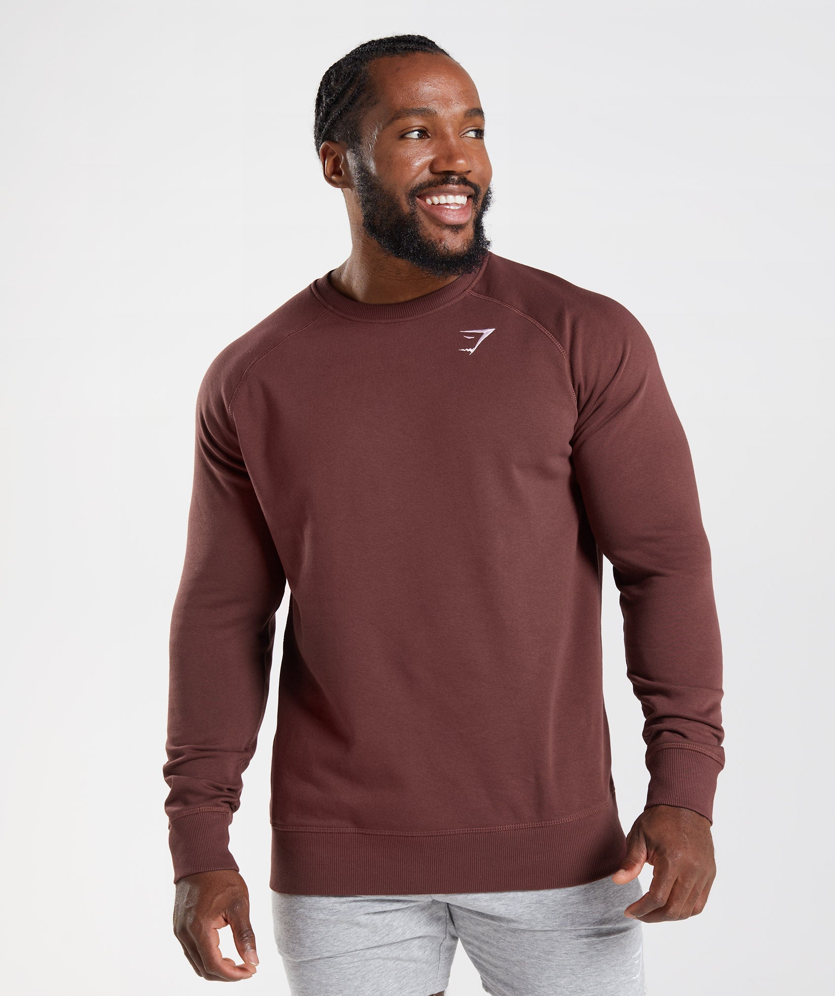 Crest Sweatshirt in Cherry Brown