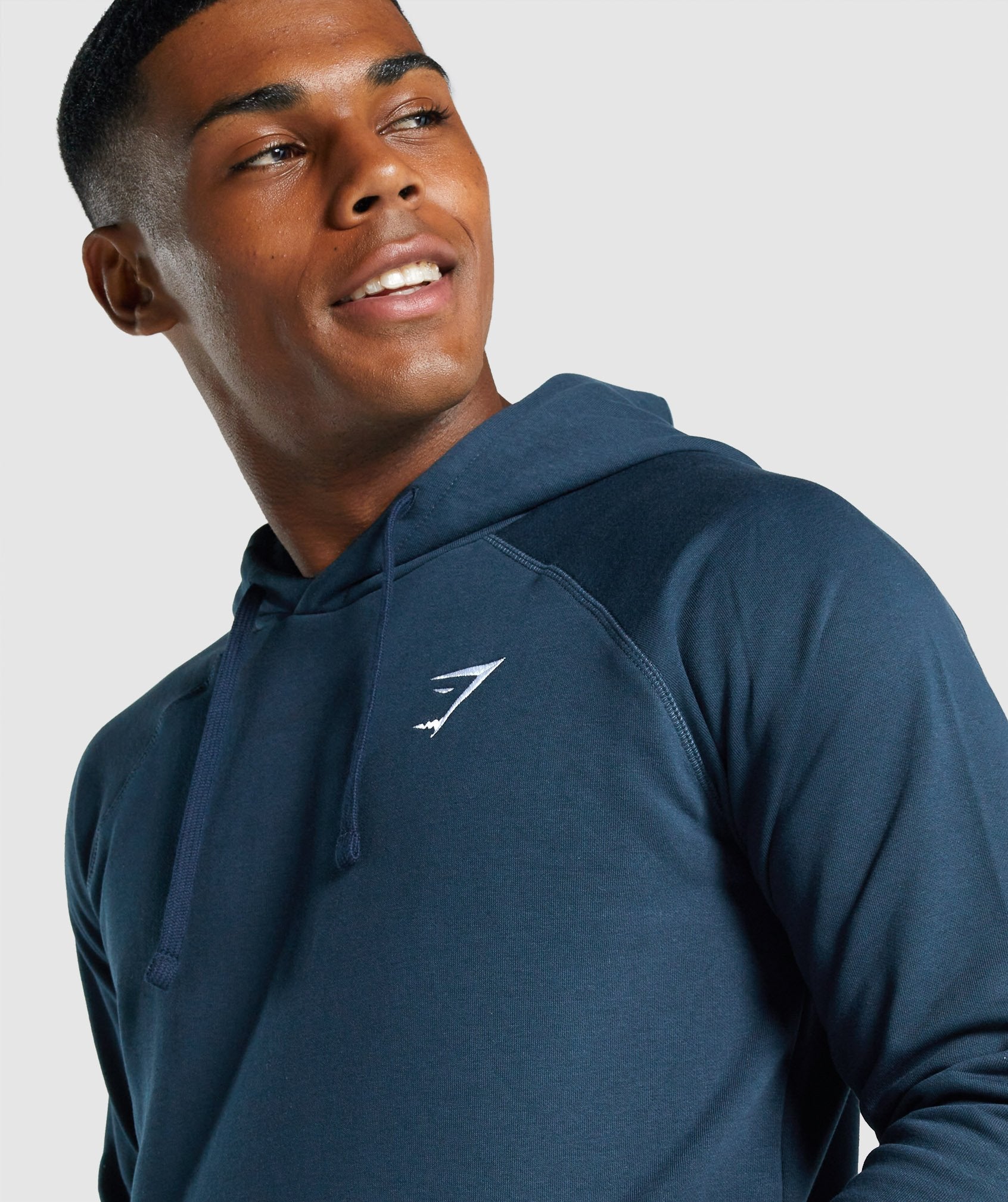 Crest Hoodie in Navy