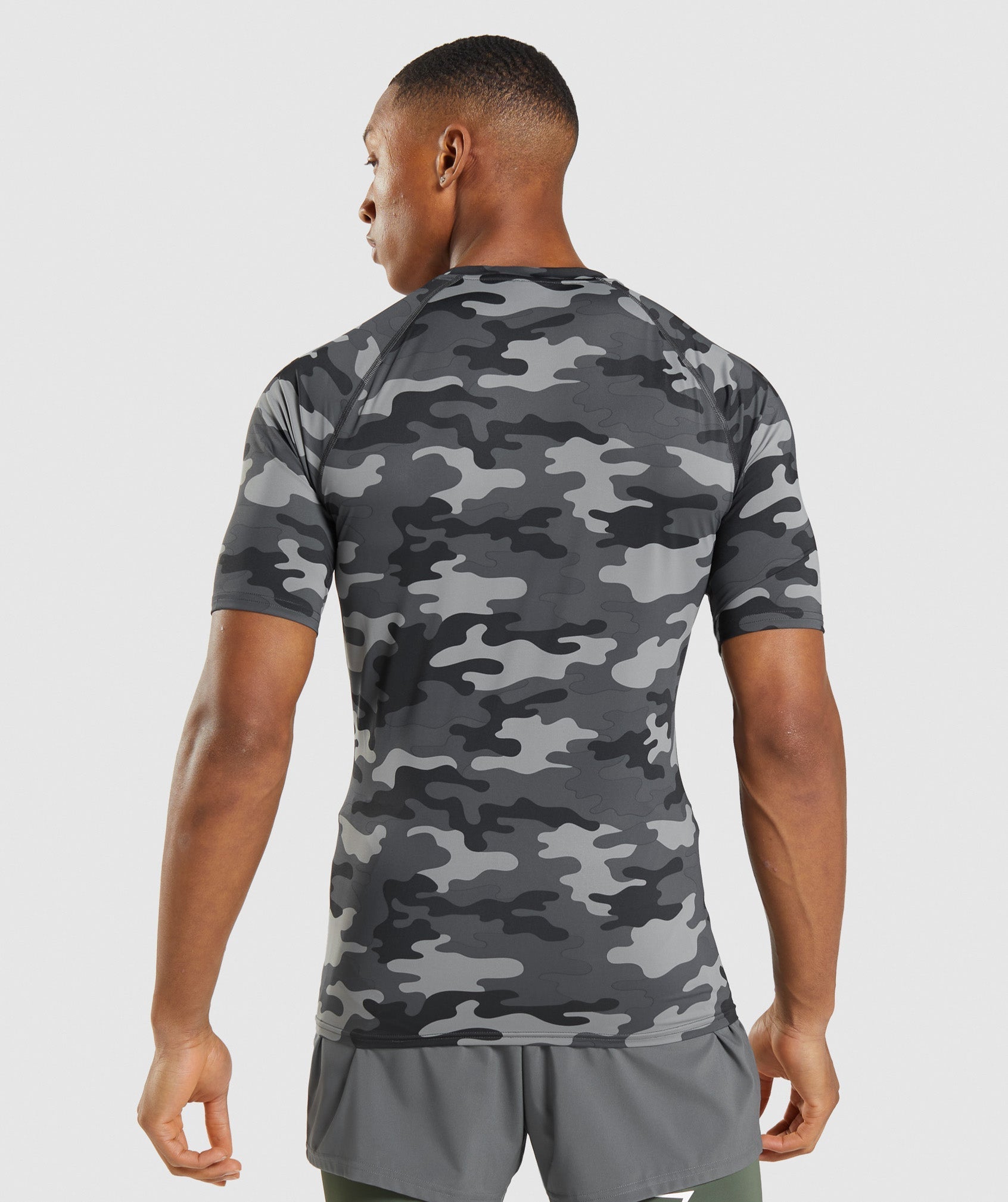Element Baselayer T-Shirt in Camo Grey Print - view 2
