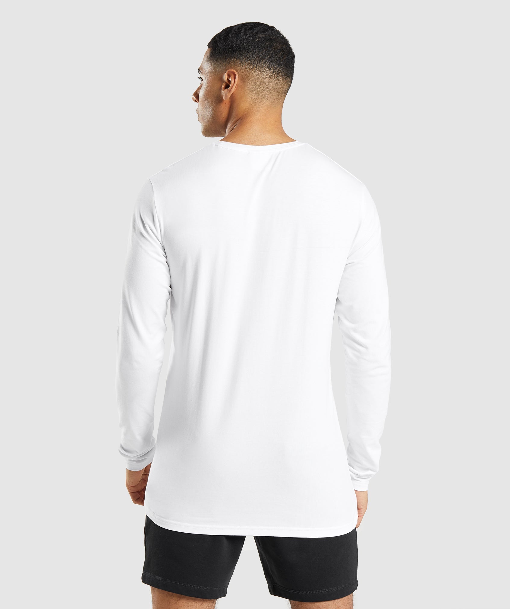 Essential Long Sleeve T-Shirt in White - view 2