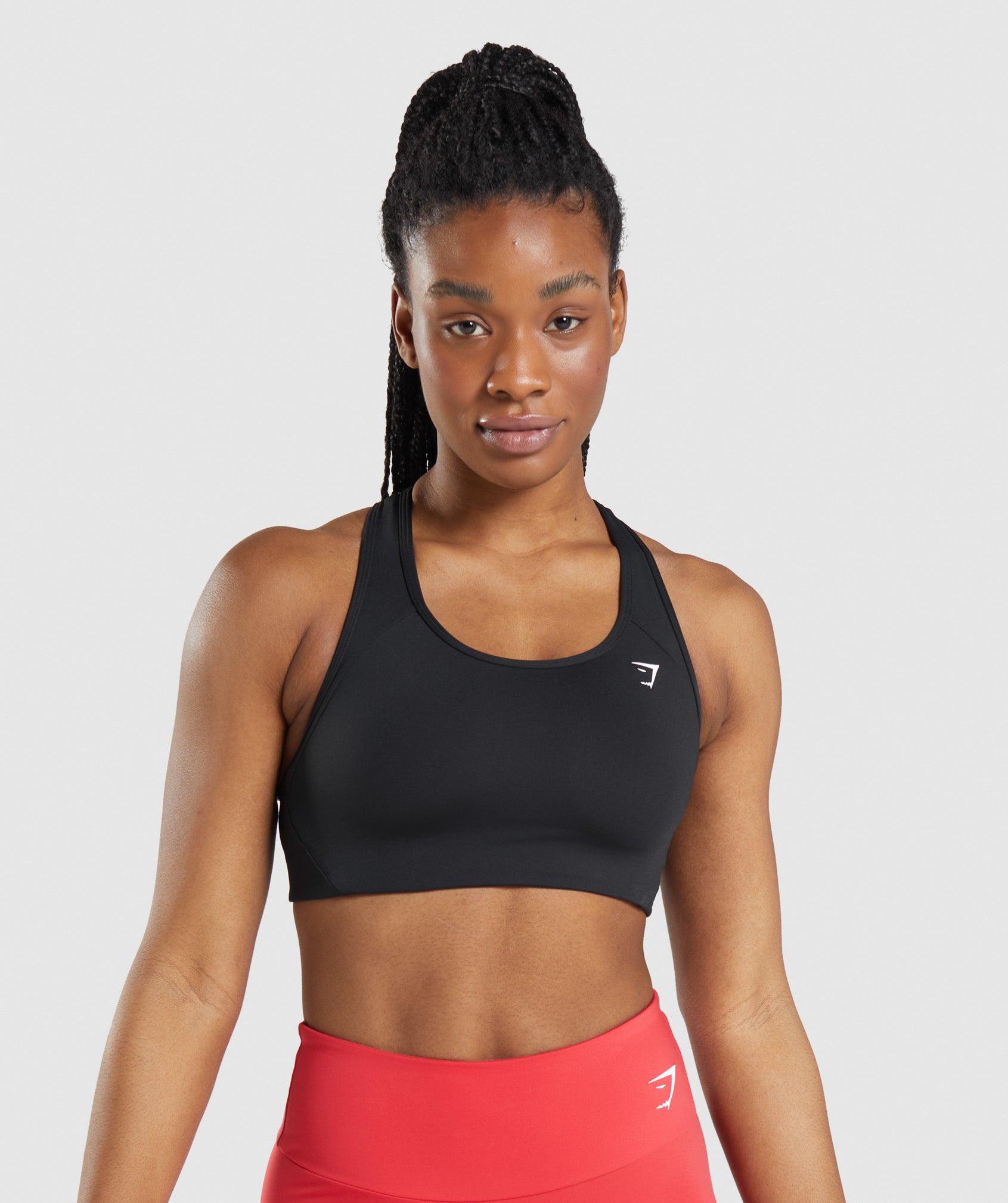 Essential Racer Back Sports Bra in Black - view 1