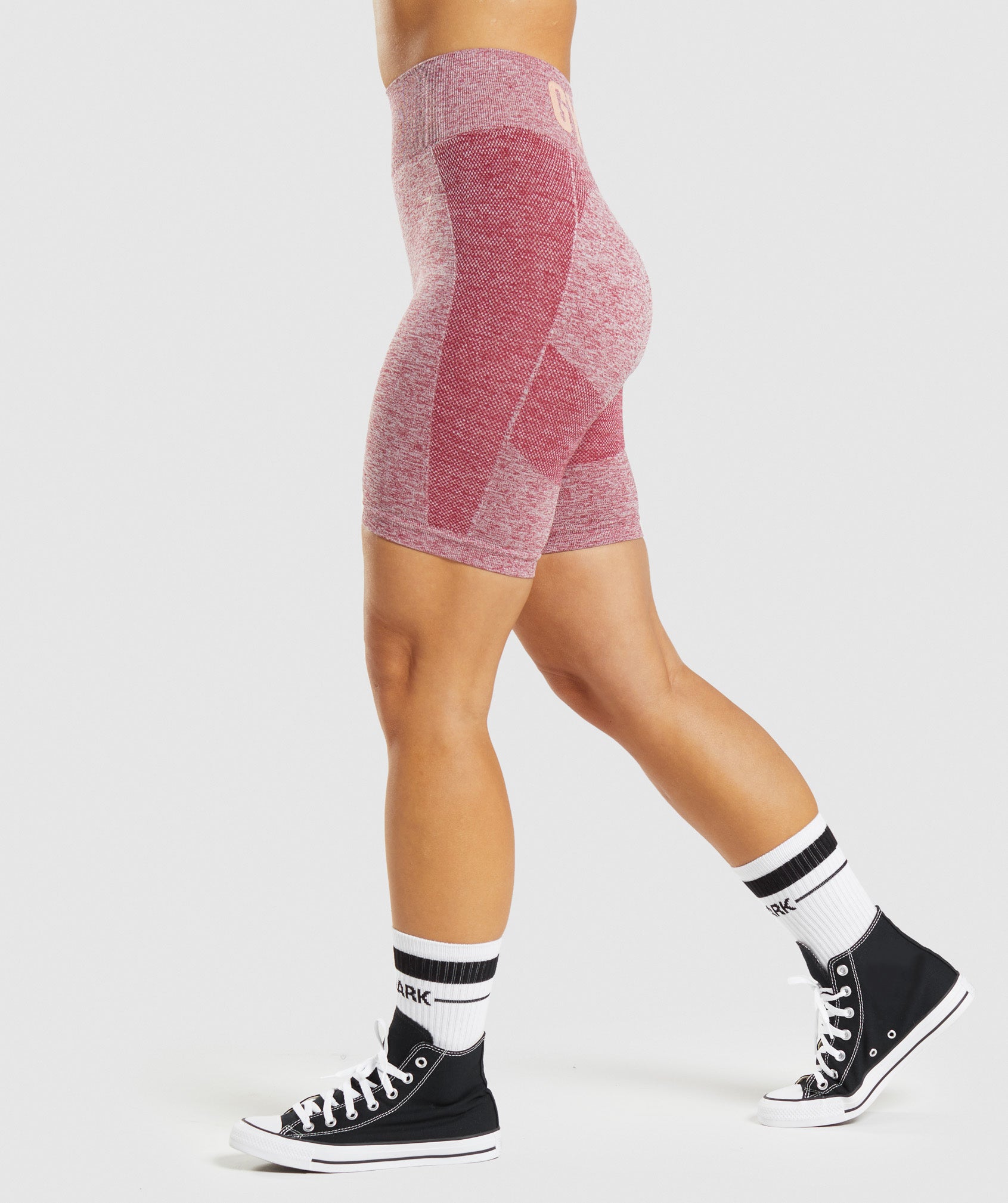 Flex Cycling Shorts in Burgundy Marl - view 3