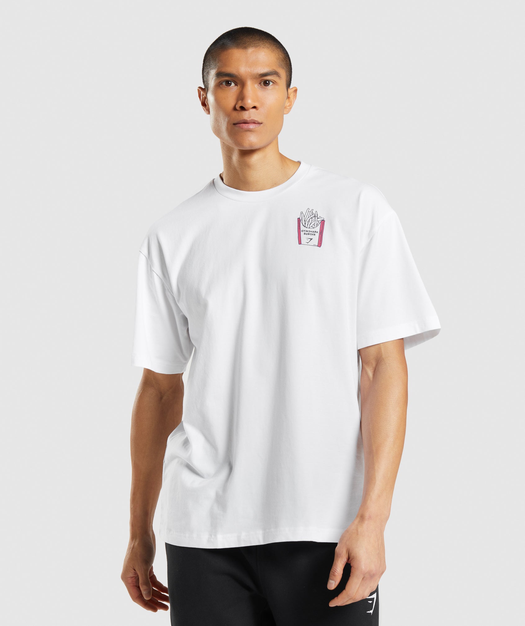 Diner Graphic Oversized T-Shirt in White - view 2