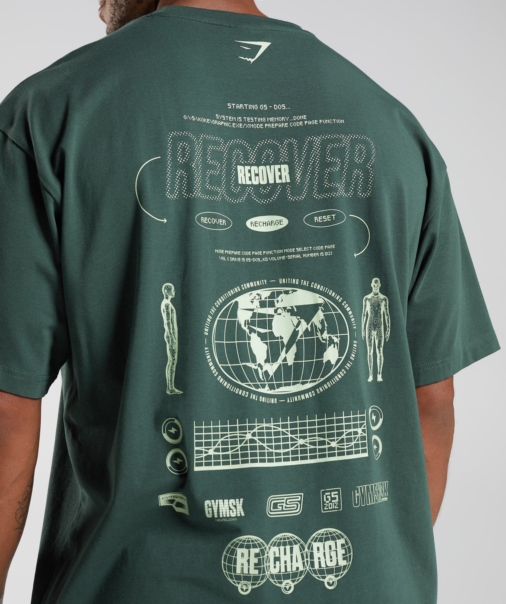 Recovery Graphic T-Shirt in Obsidian Green - view 5