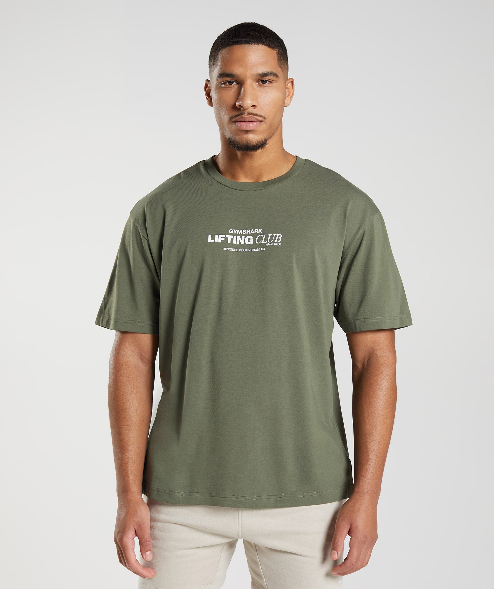 Social Club Oversized T-Shirt in Core Olive - view 1