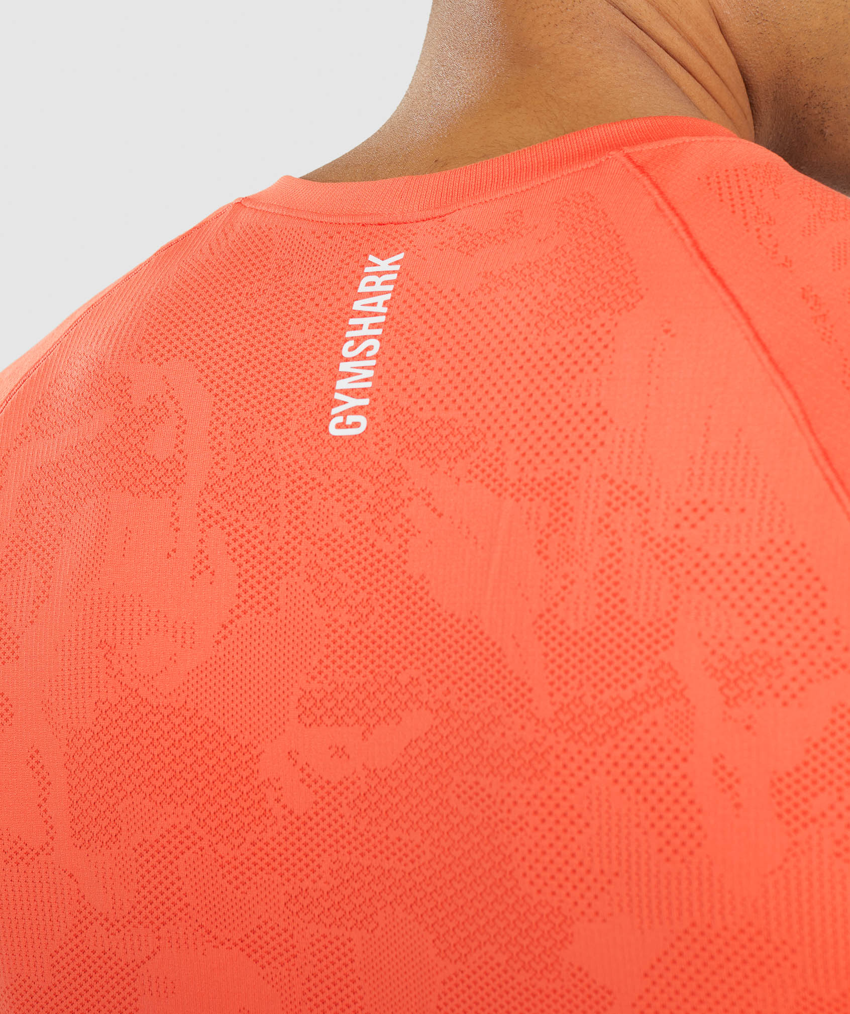 Geo Seamless T-Shirt in Papaya Orange/Spicy Orange - view 5