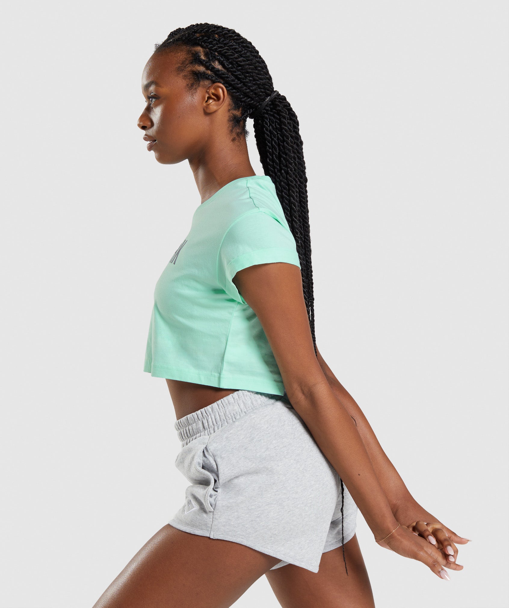 Apollo Crop Top in Turbo Blue - view 3