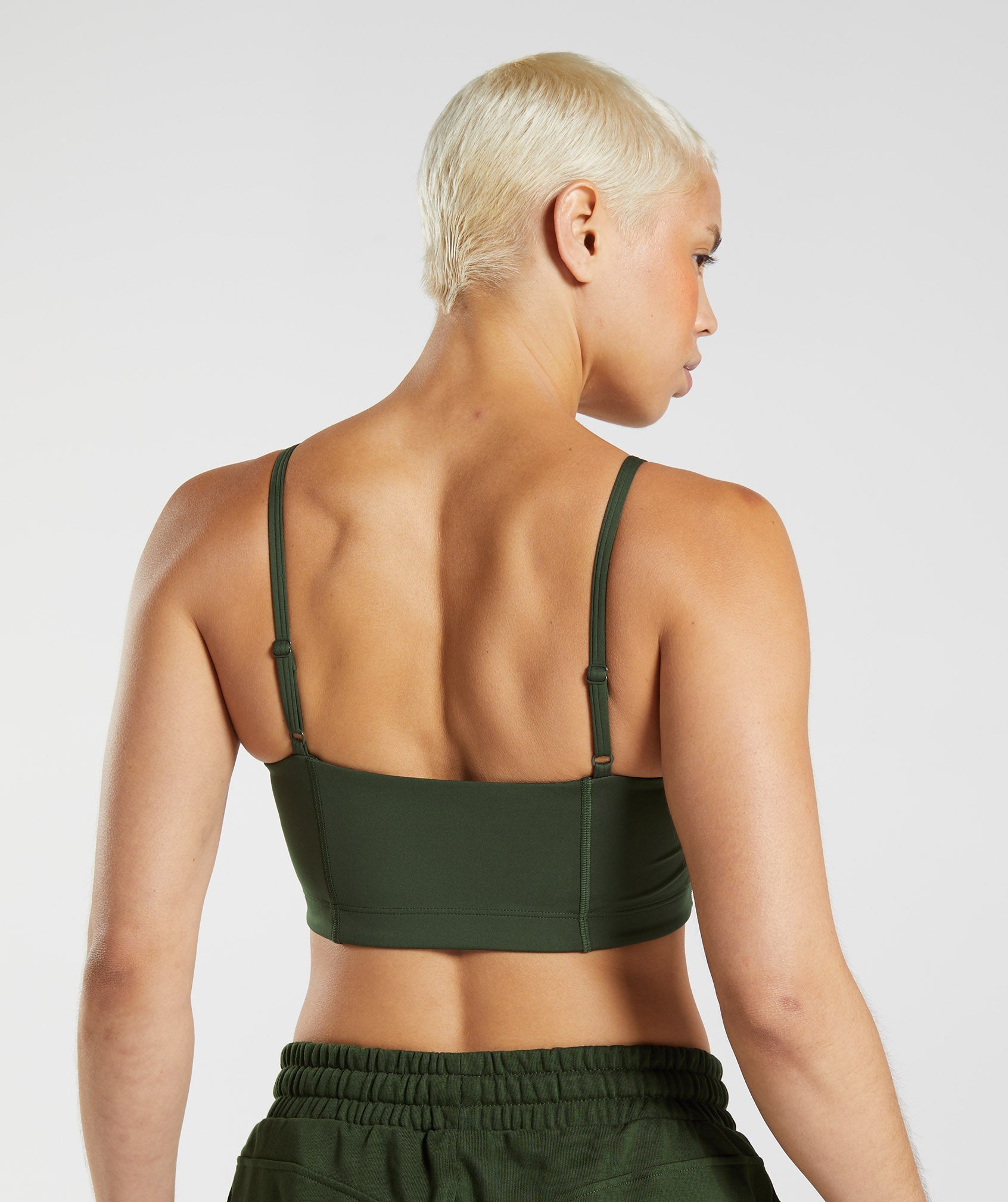 Social Club Bandeau in Moss Olive - view 2