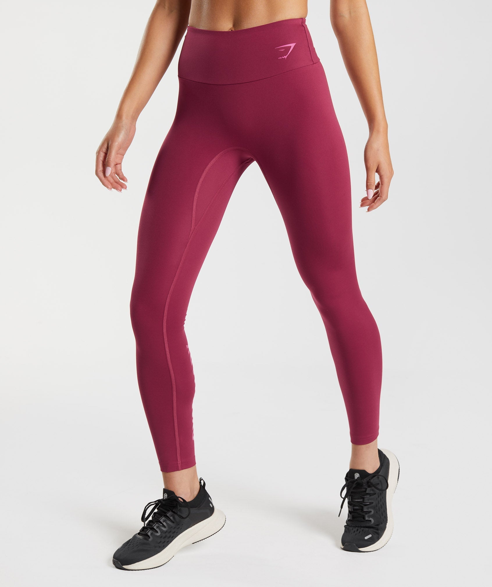 Graphics Fraction Leggings in Currant Pink