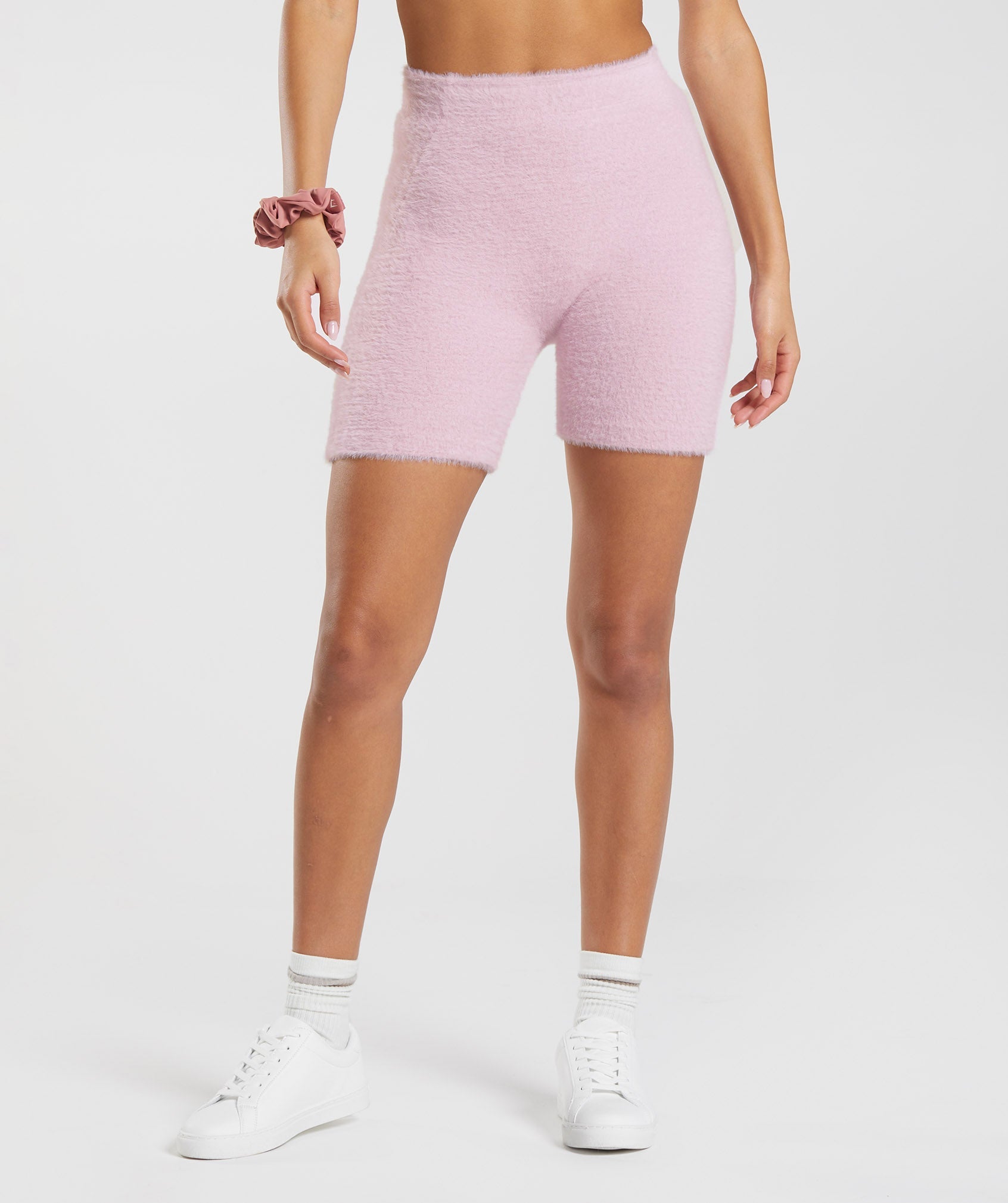 Whitney Eyelash Knit Shorts in Pressed Petal Pink
