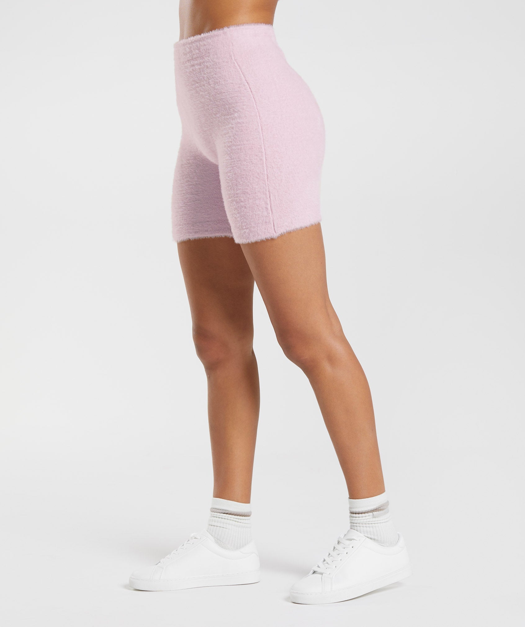 Whitney Eyelash Knit Shorts in Pressed Petal Pink