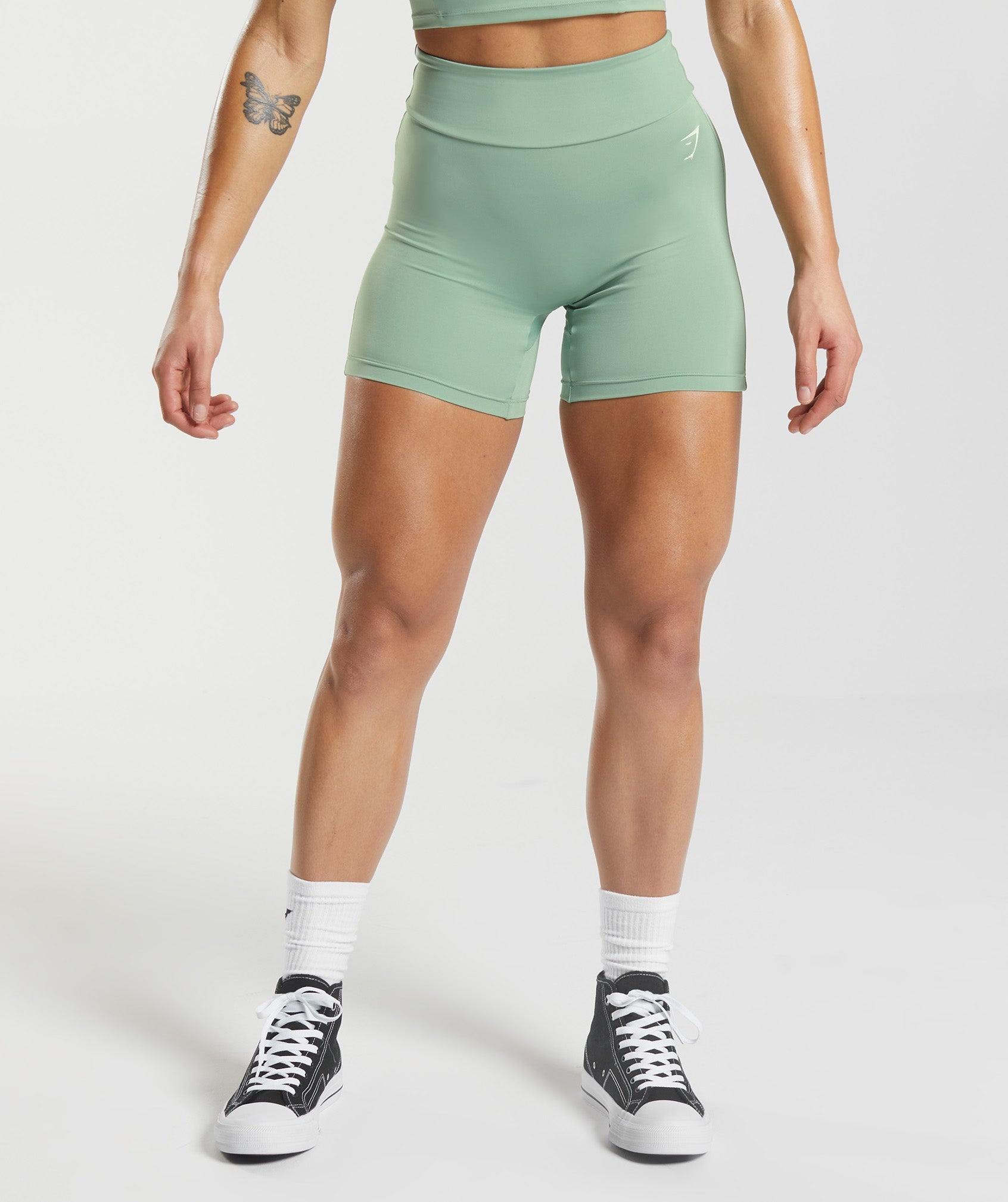 Gymshark Speed Evolve 3 2 In 1 Womens Shorts Small - color cantaloupe  green