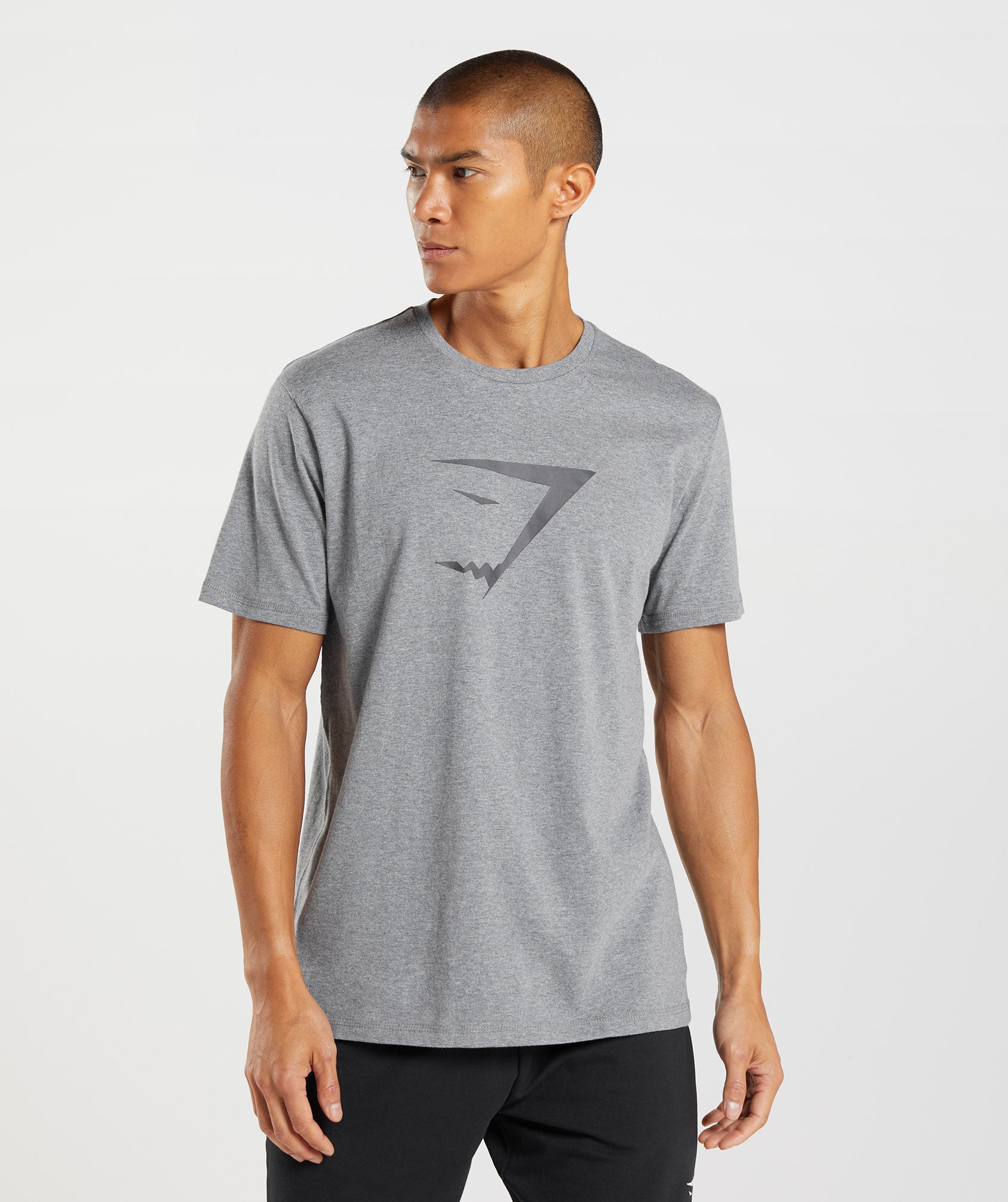 Sharkhead Infill T-Shirt in Charcoal Grey Marl - view 1