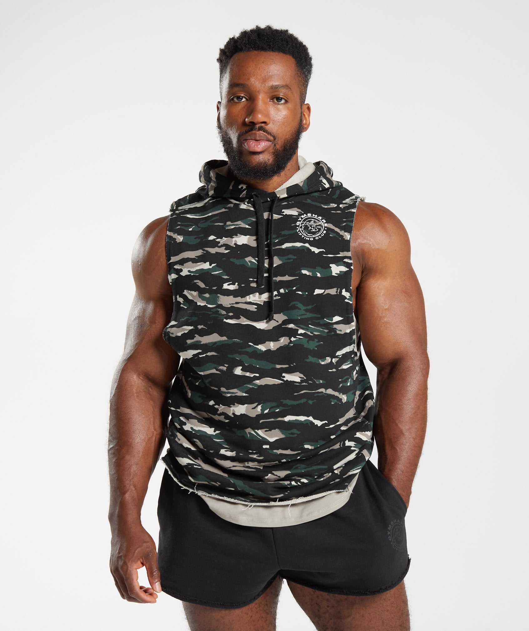 Legacy Drop Arm Hoodie in Obsidian Green - view 1