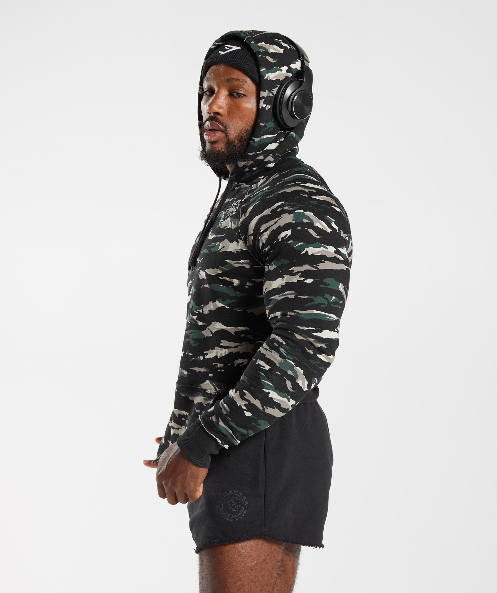 Legacy Hoodie in Obsidian Green Print