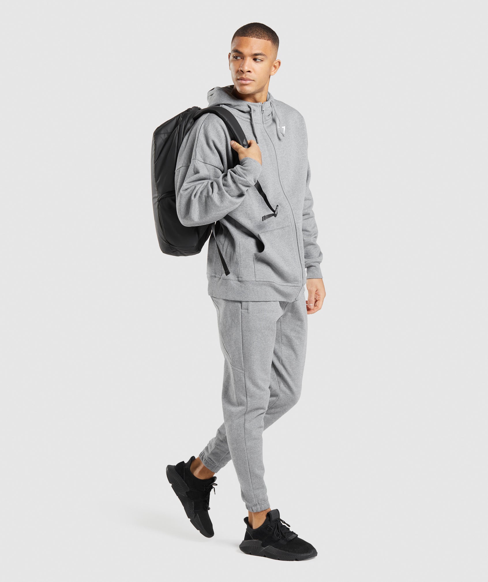 Essential Jogger  in Charcoal Marl - view 4